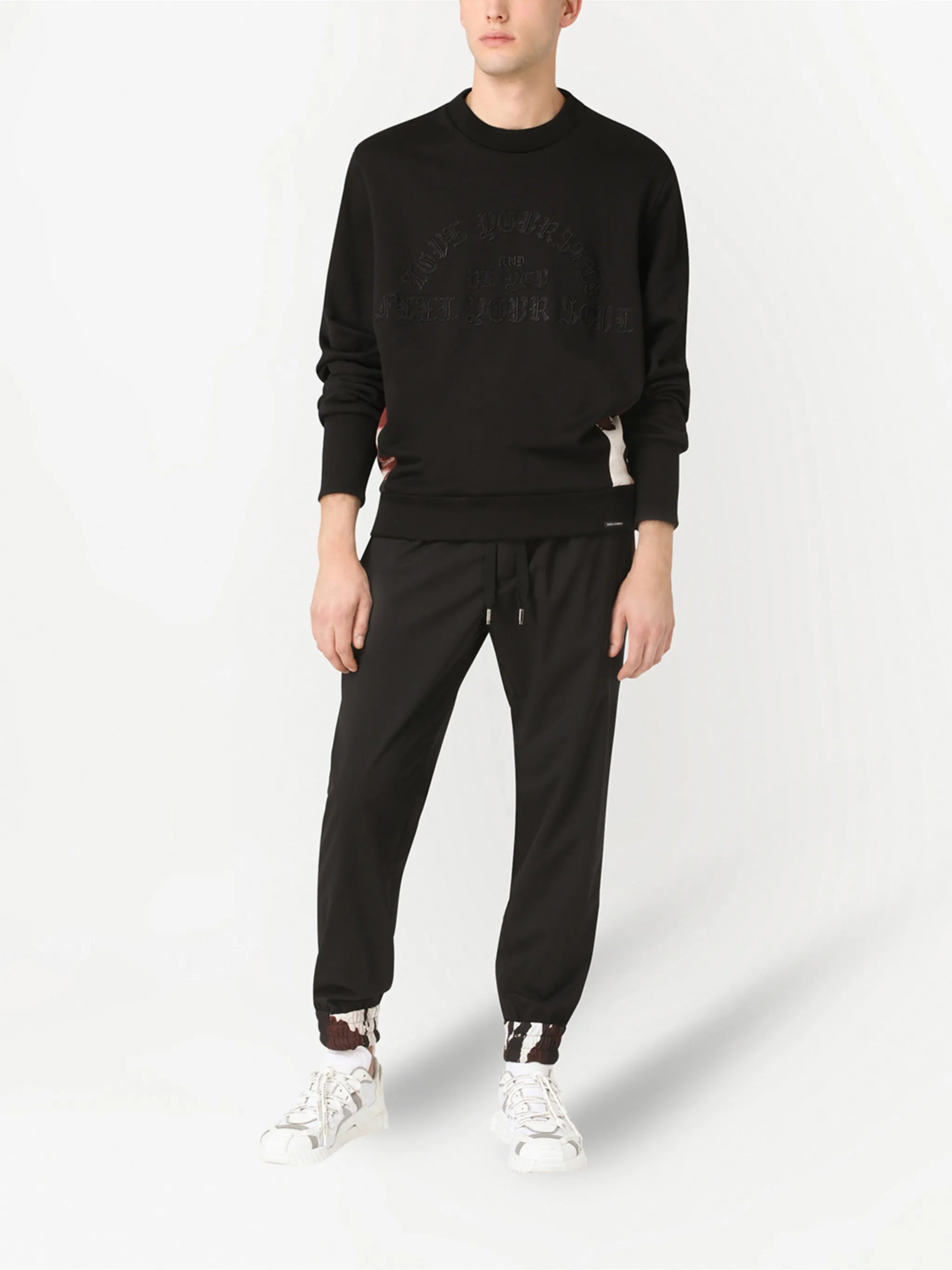 Sweatshirt with contrast inserts