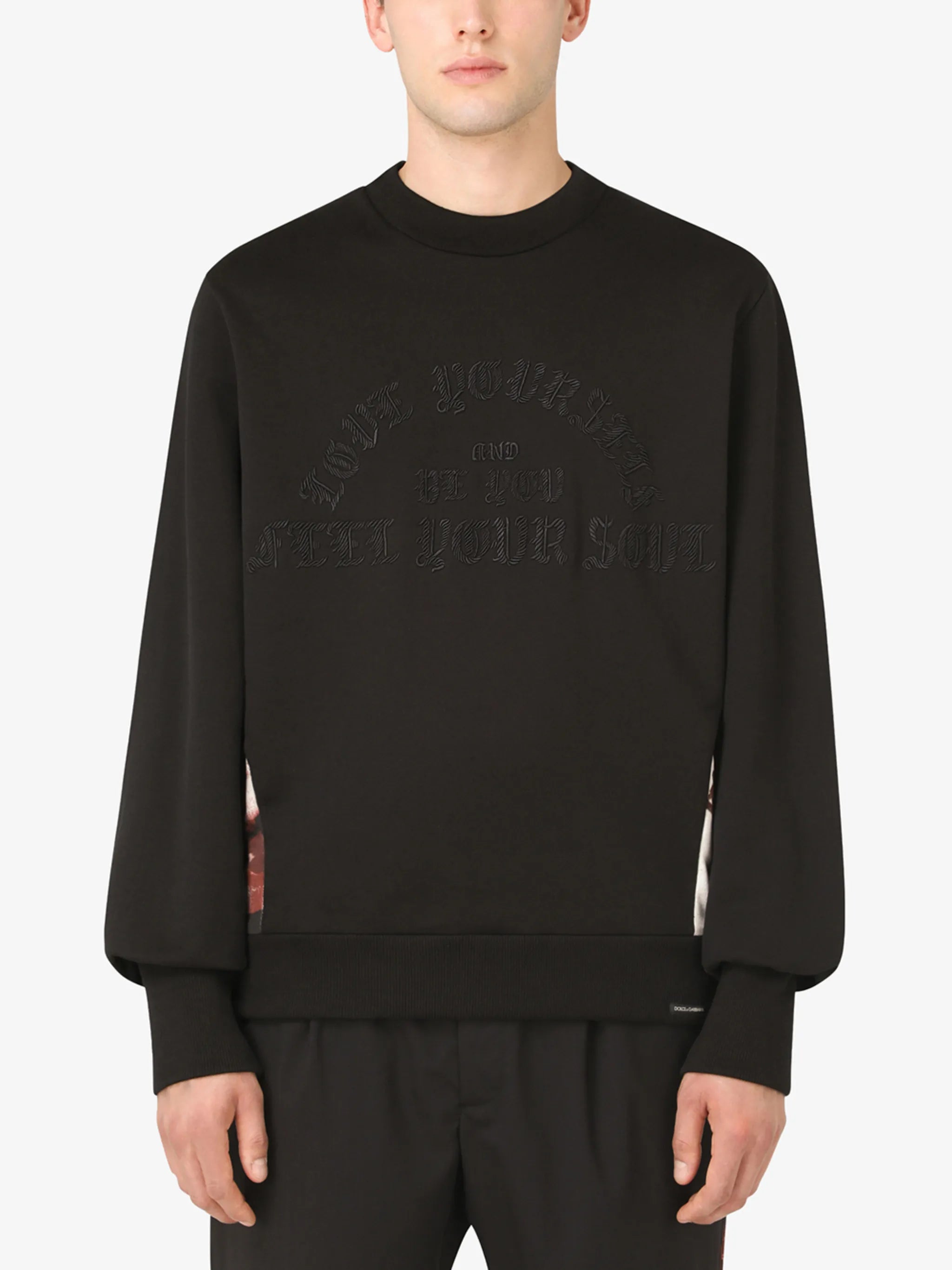 Sweatshirt with contrast inserts