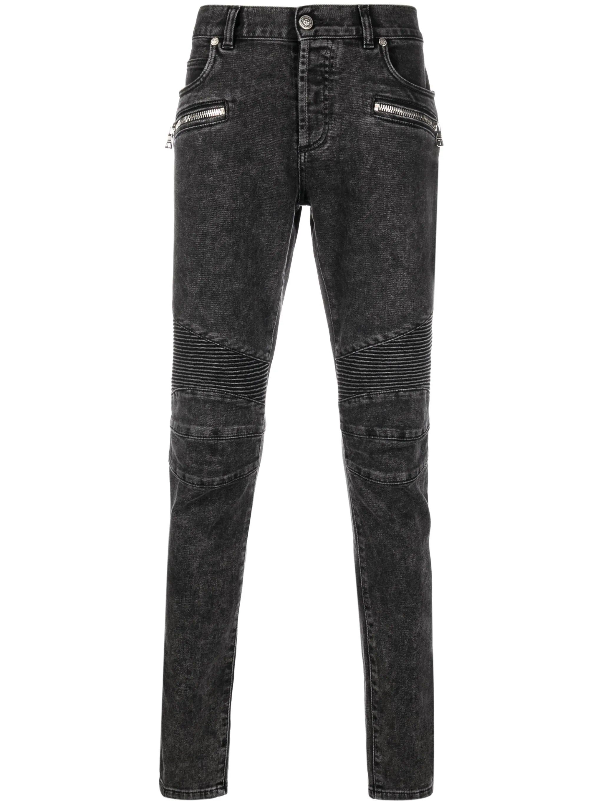 Slim-fit jeans with ribbed knees