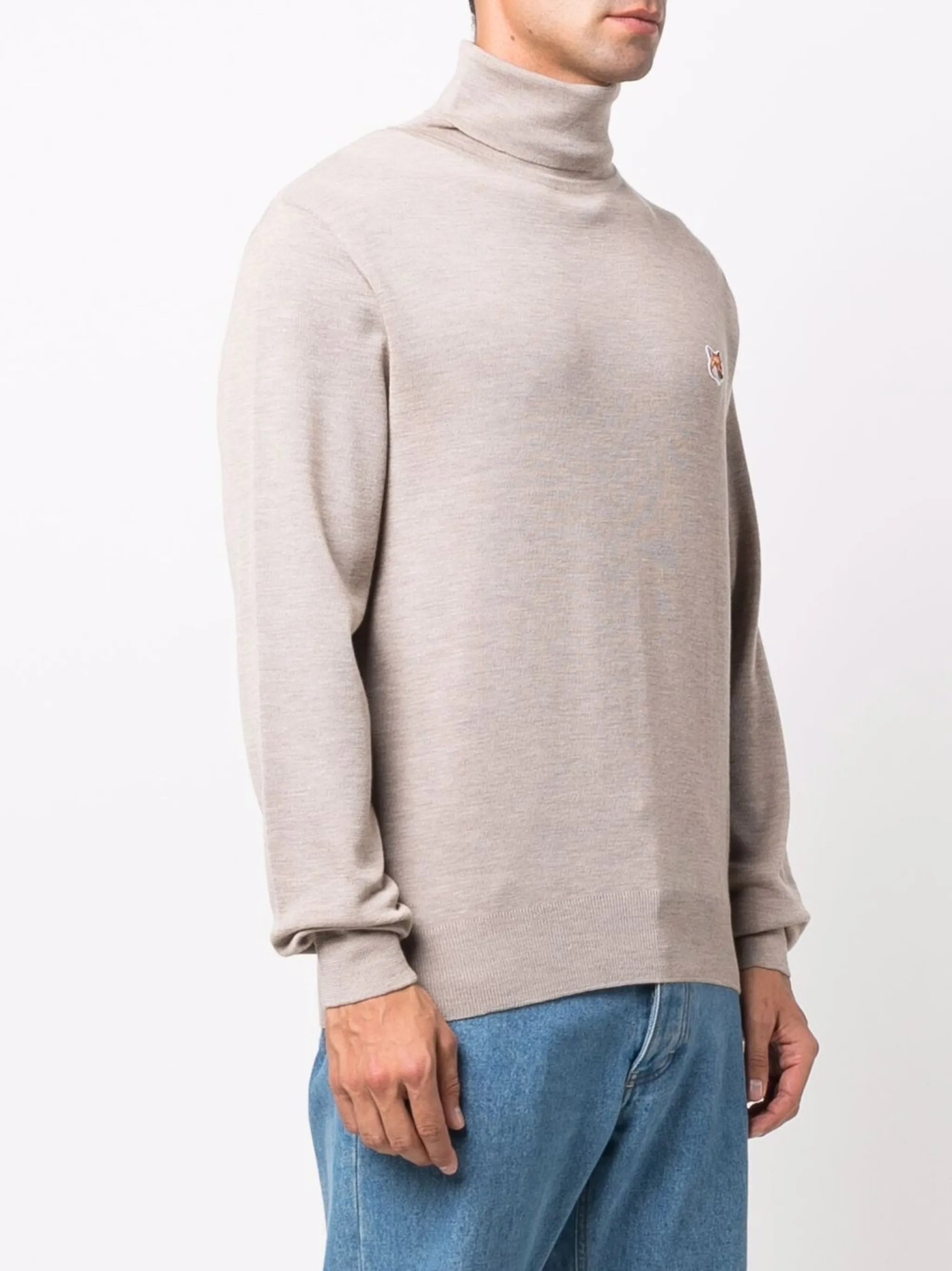 Fein gestrickter Rollkragenpullover