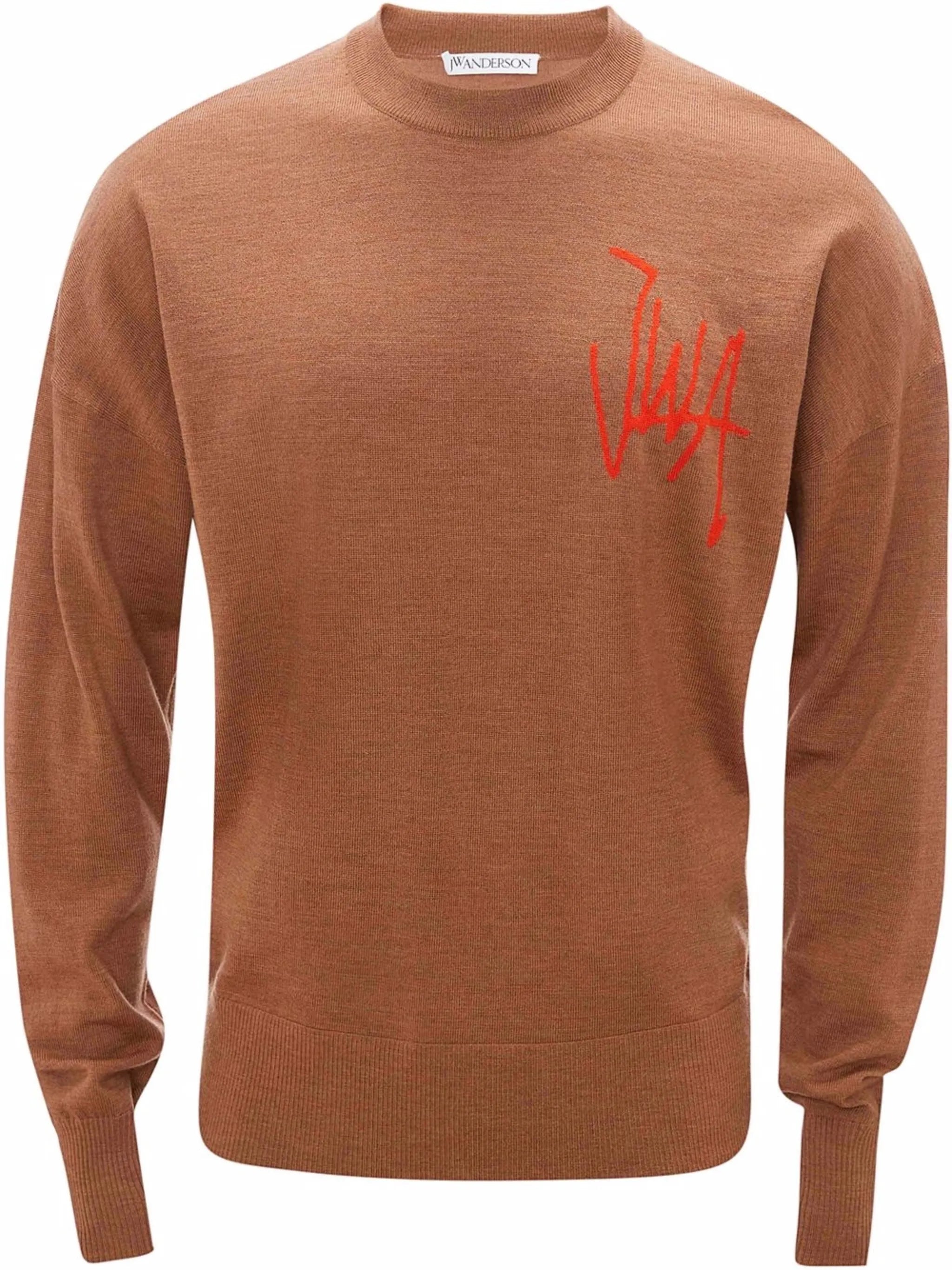 Pullover mit Intarsien-Logo