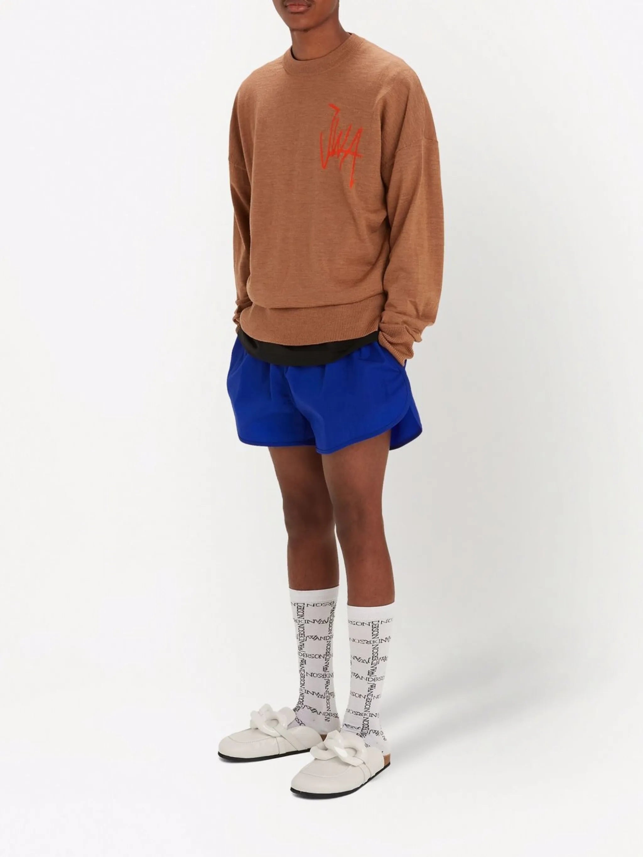 Pullover mit Intarsien-Logo