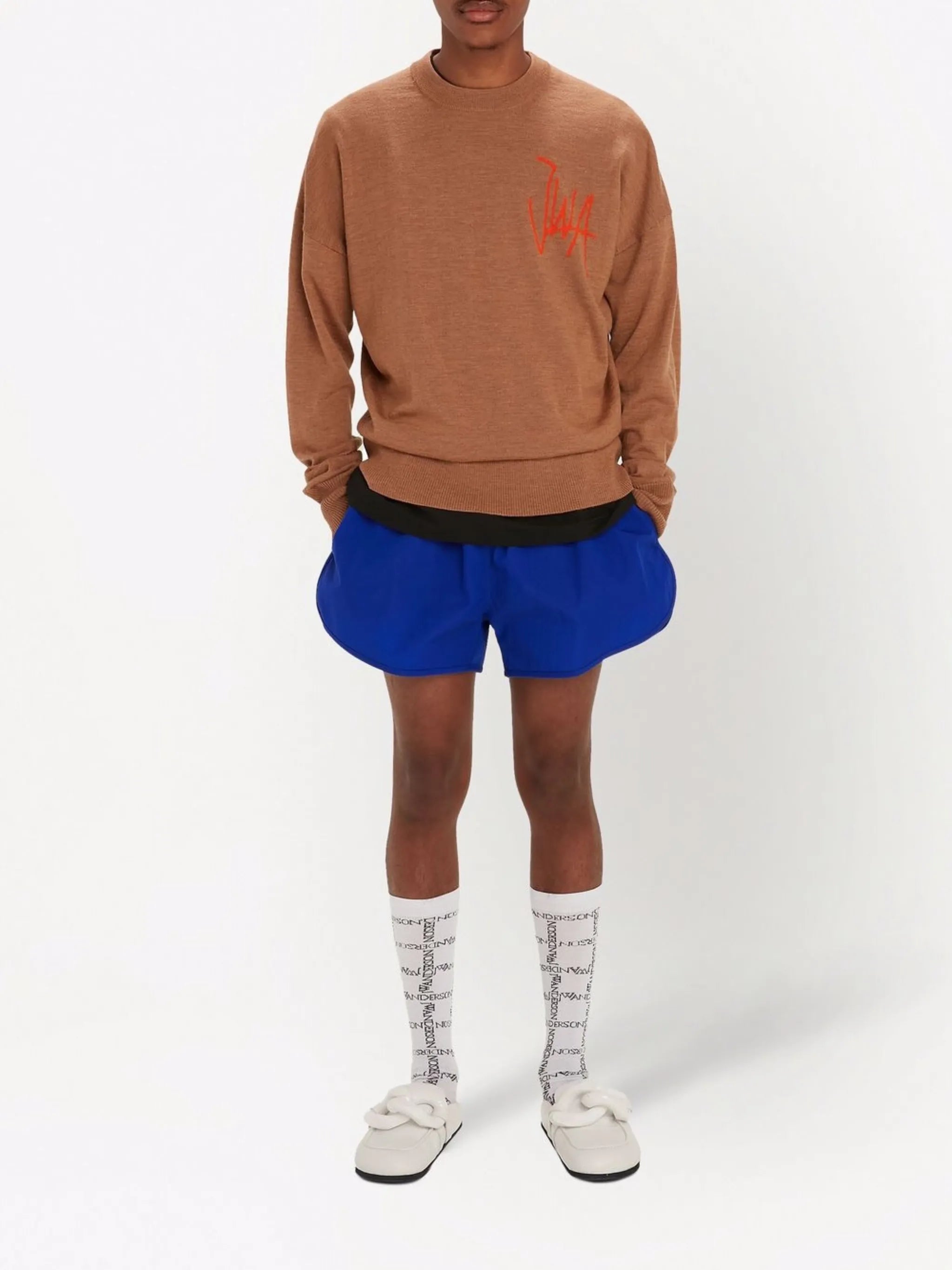 Pullover mit Intarsien-Logo