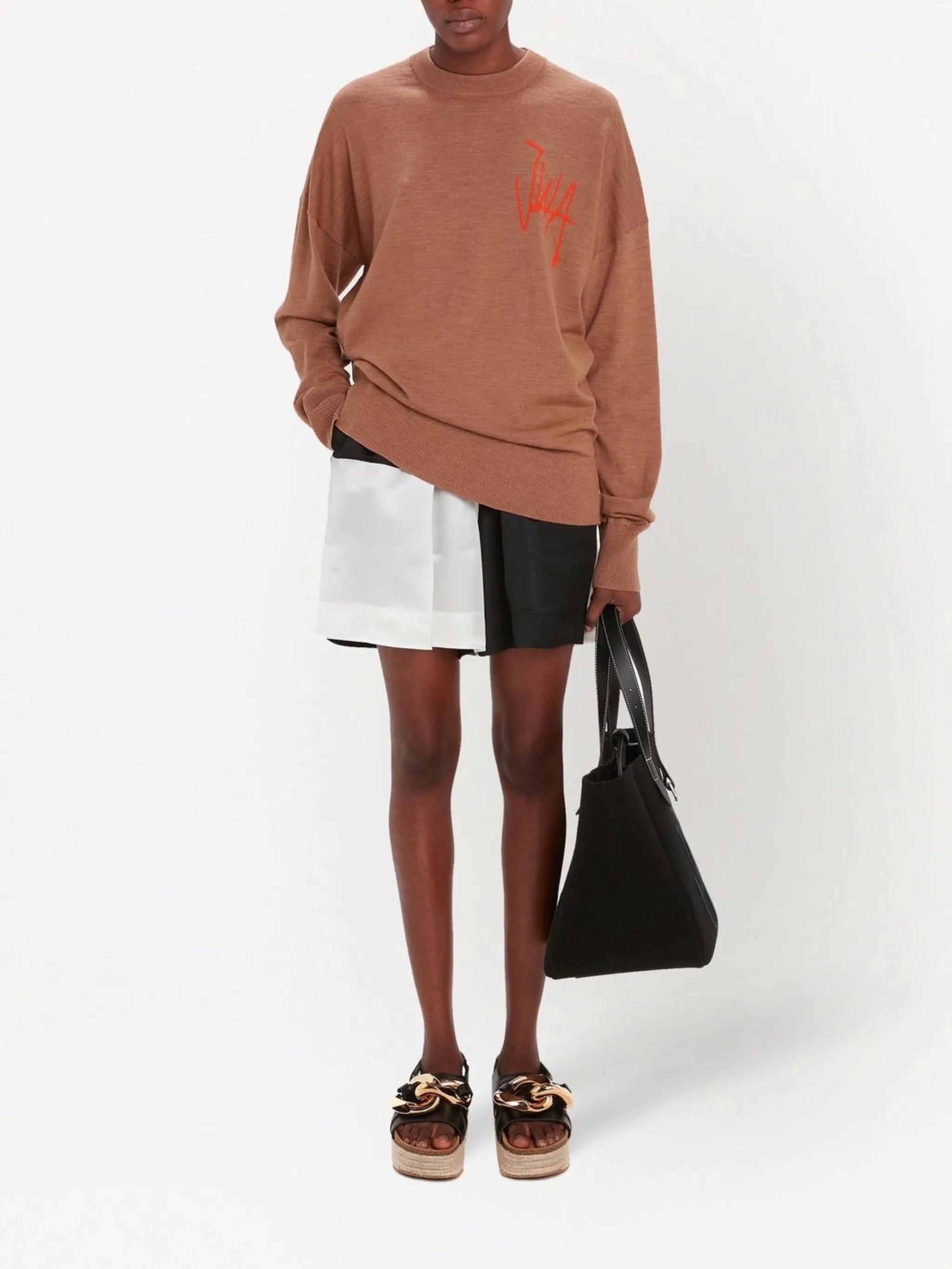 Pullover mit Intarsien-Logo
