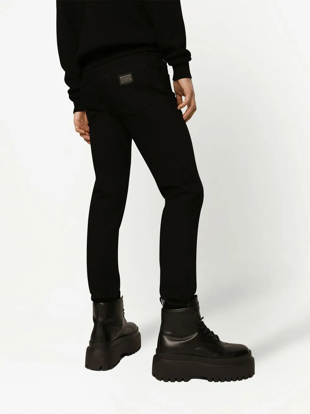 Slim-Fit-Jeans mit Logo-Applikation