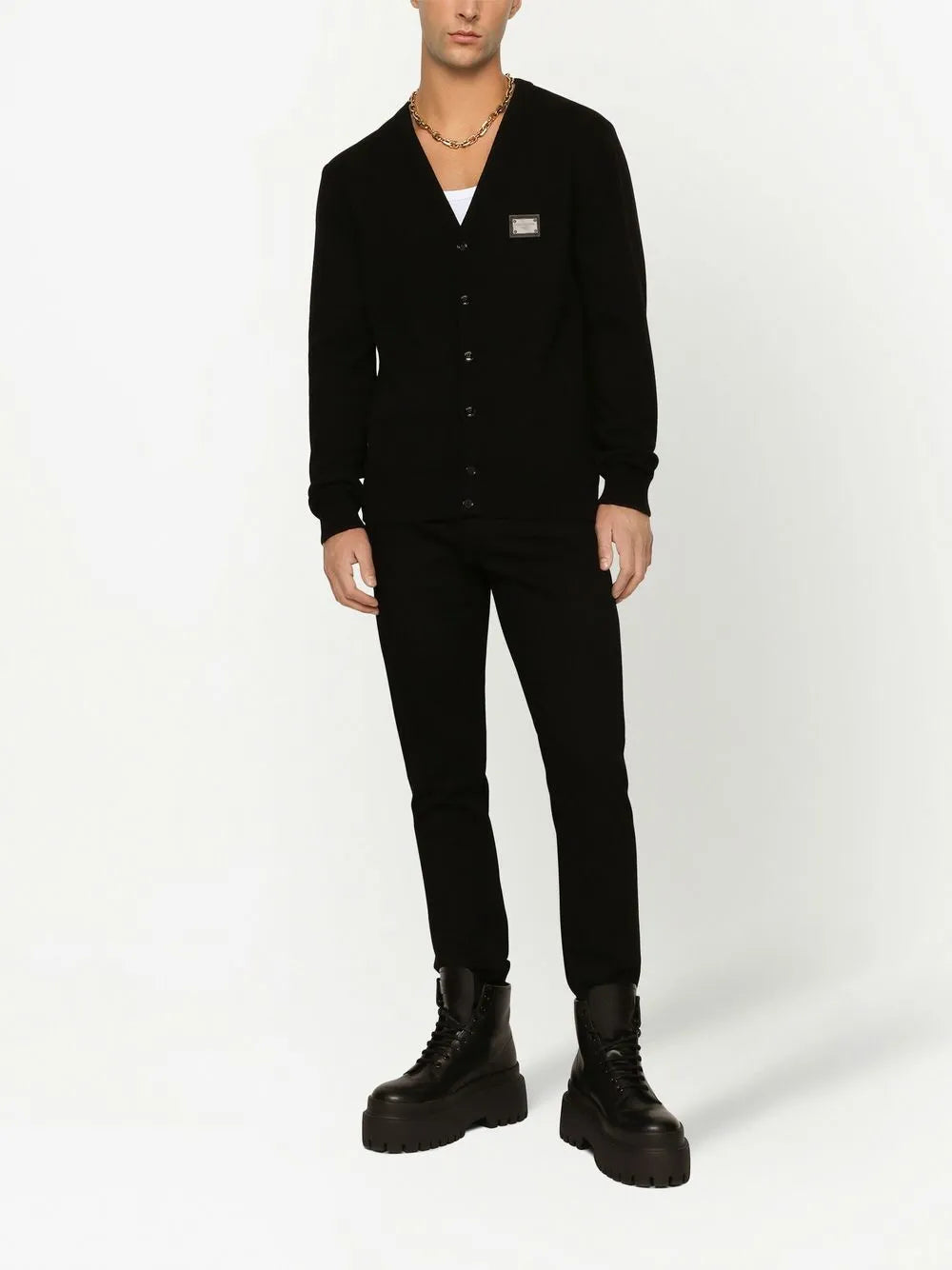 Slim-Fit-Jeans mit Logo-Applikation