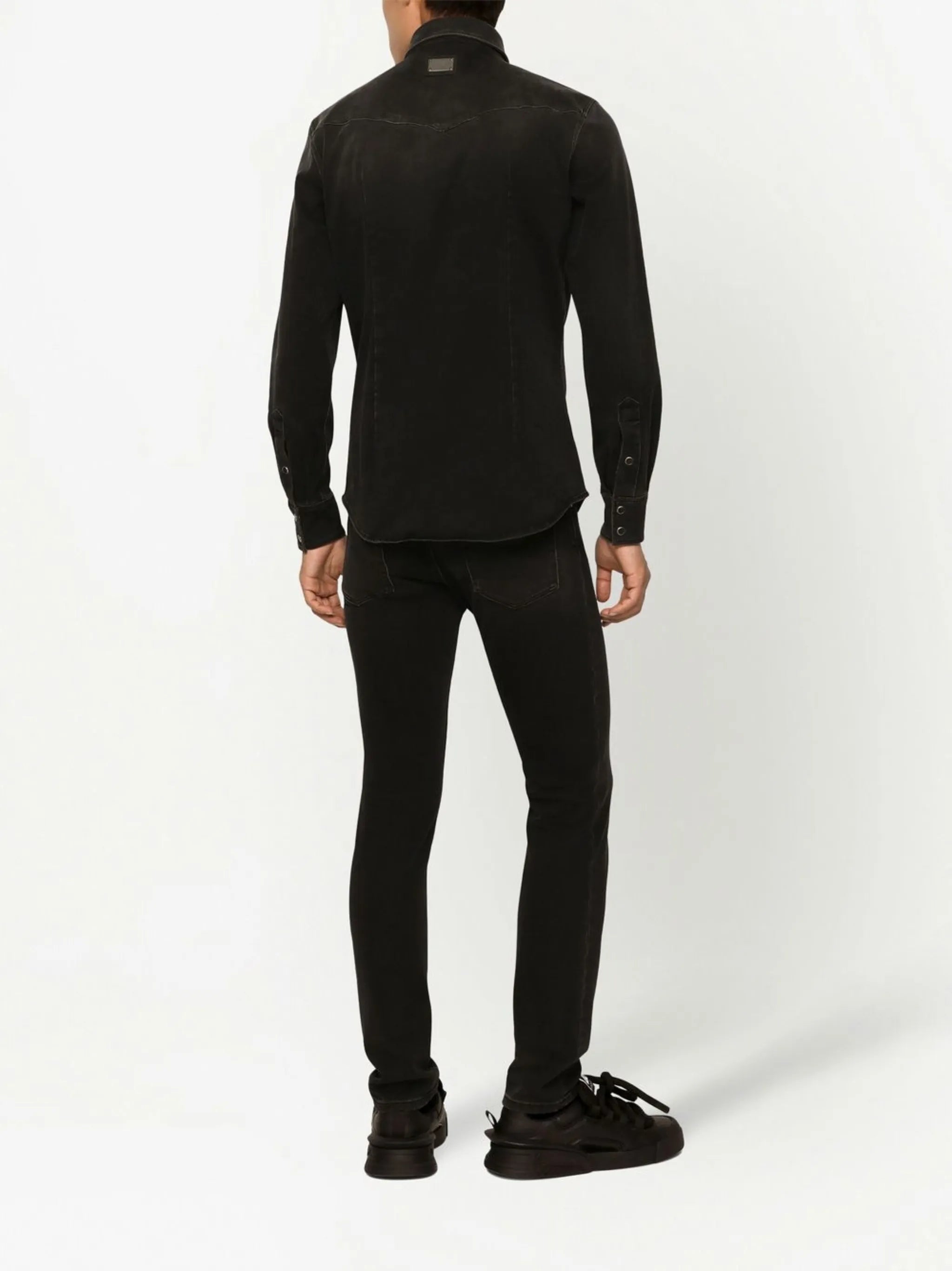 Skinny-Jeans mit Logo-Applikation