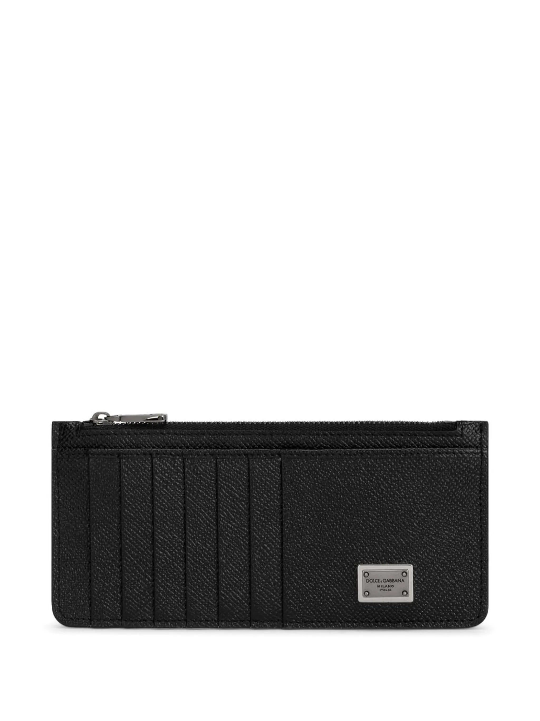 Card case with logo plate