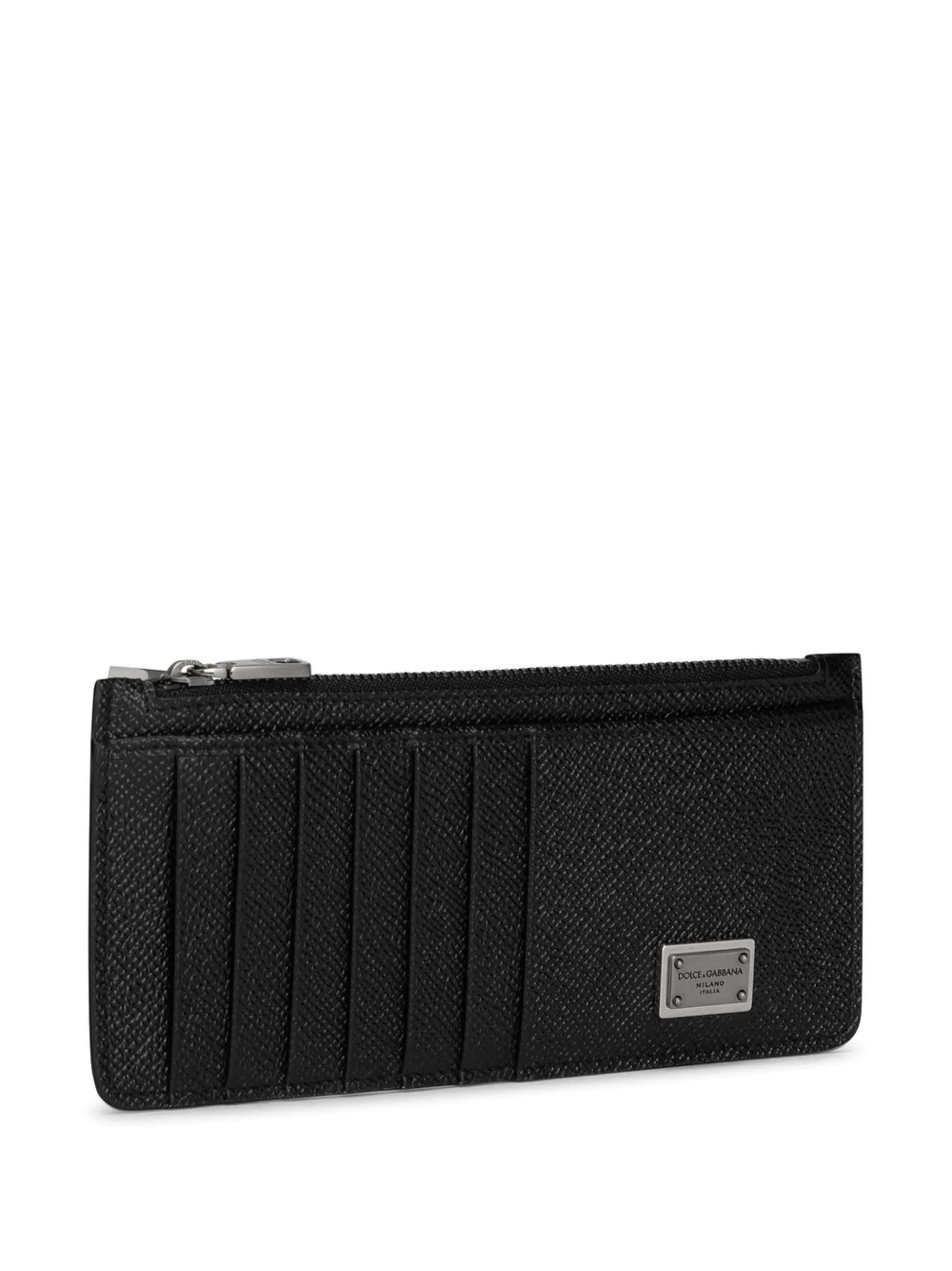 Card case with logo plate