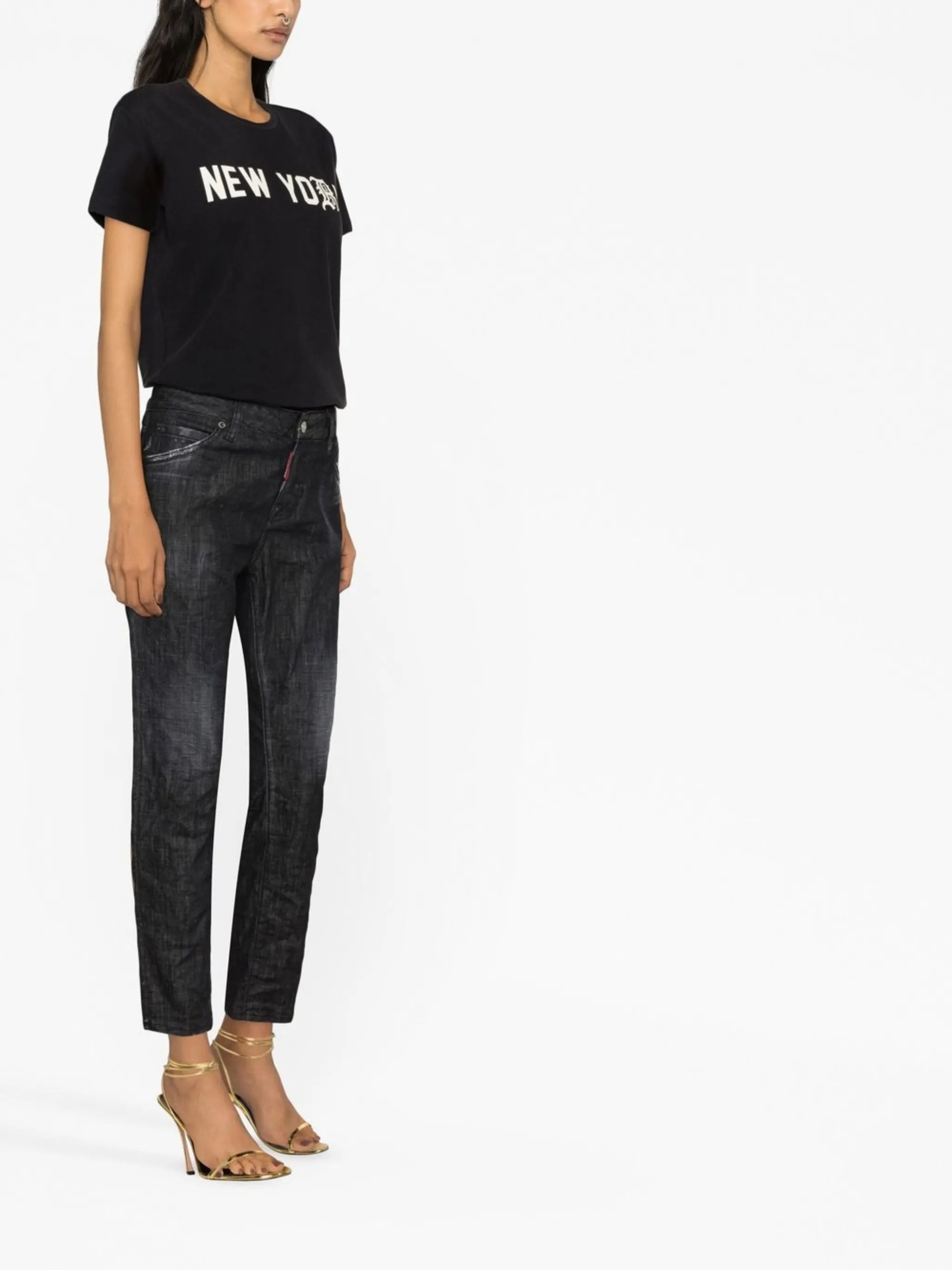 Tapered-Jeans aus Denim