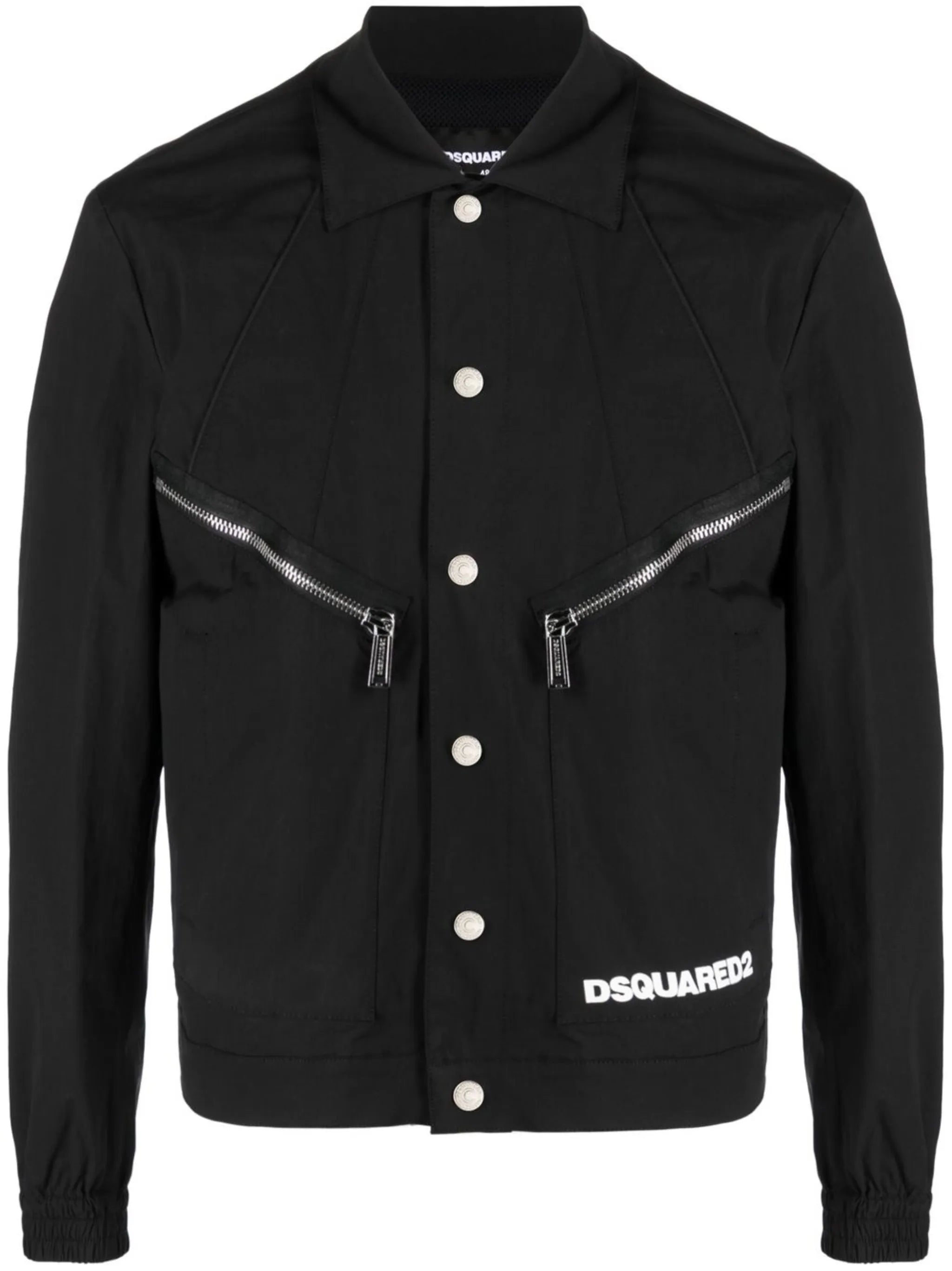 Hemdjacke mit Logo-Print