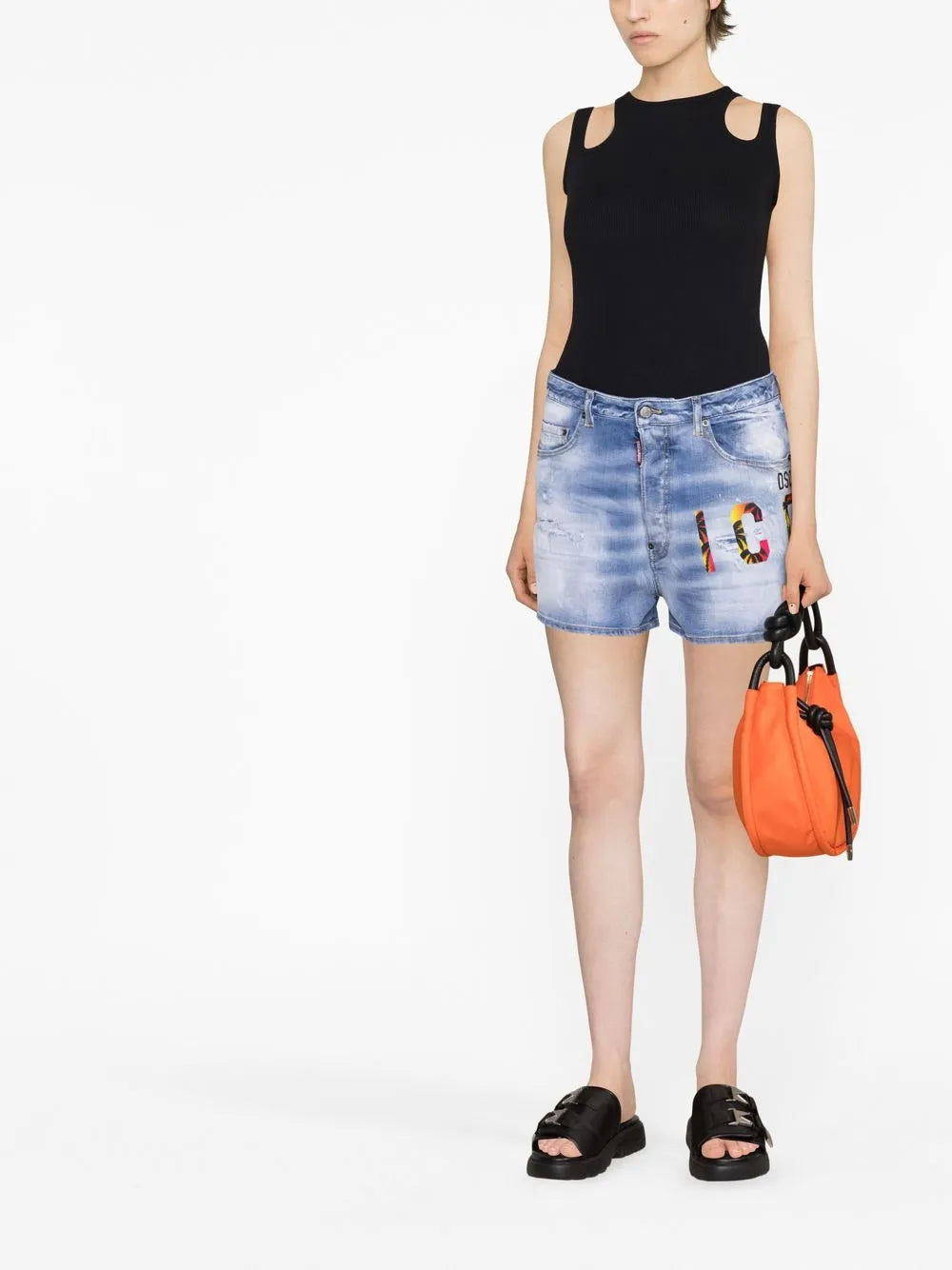 Tief sitzende Icon Jeans-Shorts