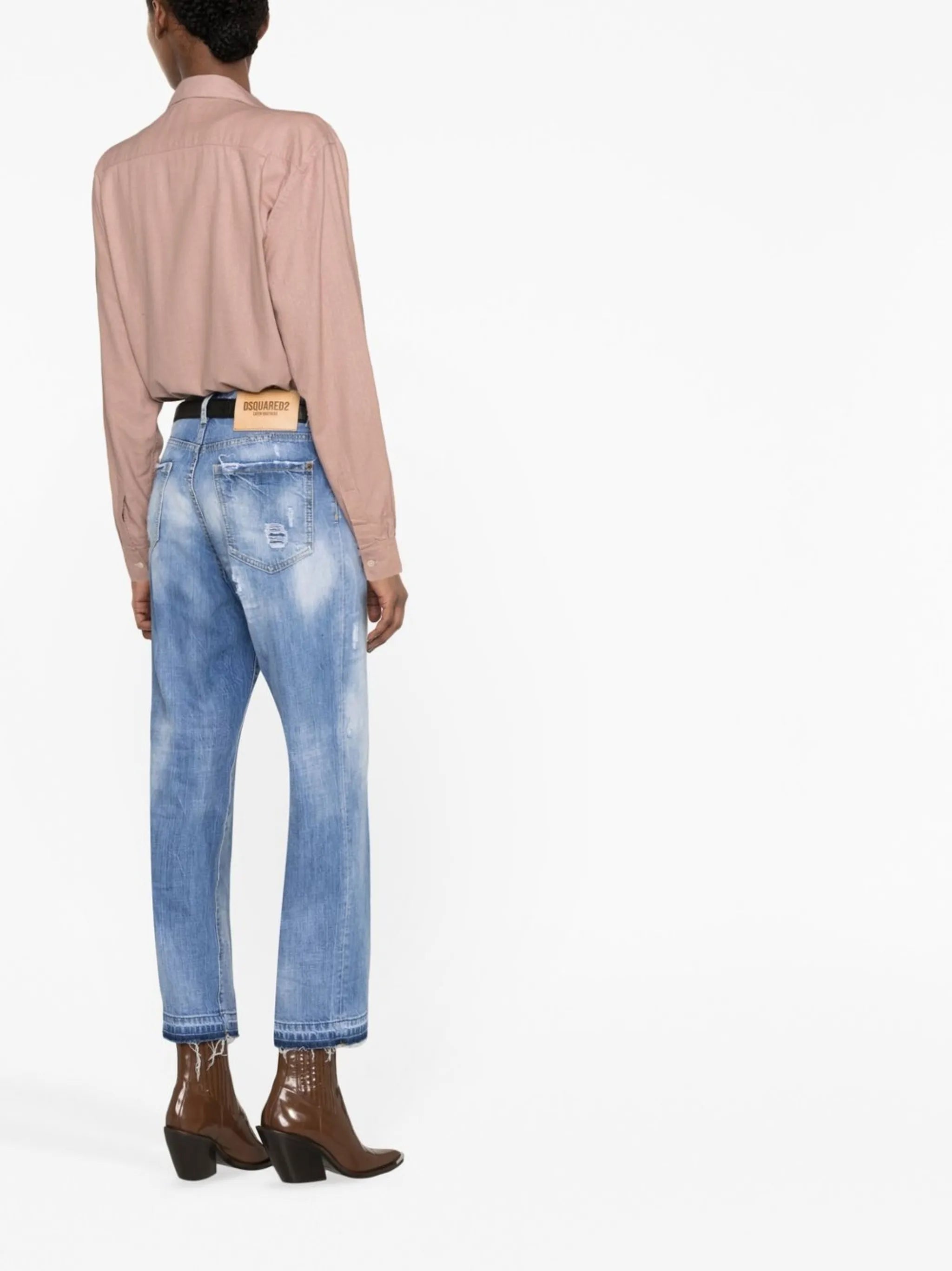Gerade Jeans im Distressed-Look