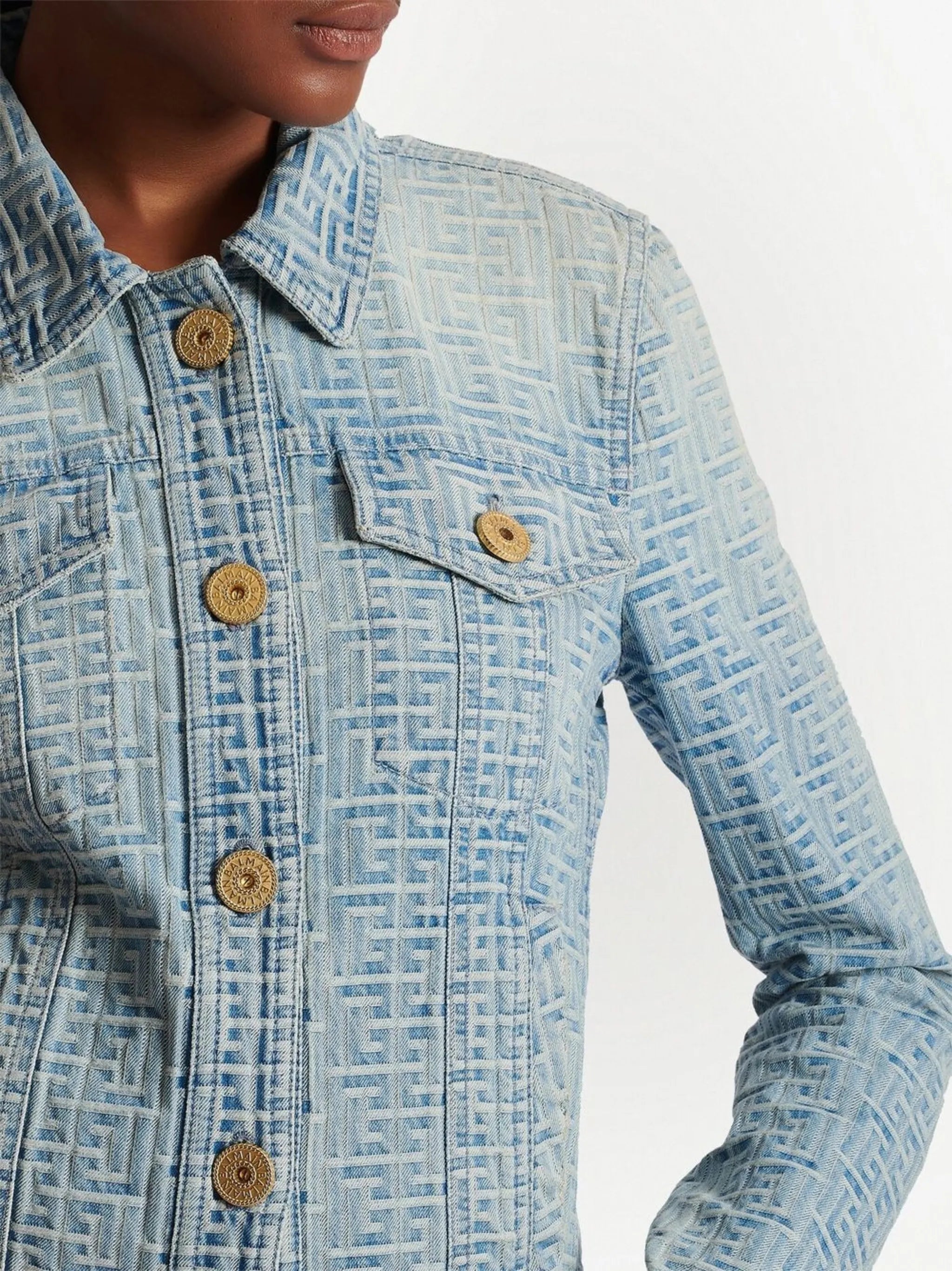Tweed-Jeansjacke