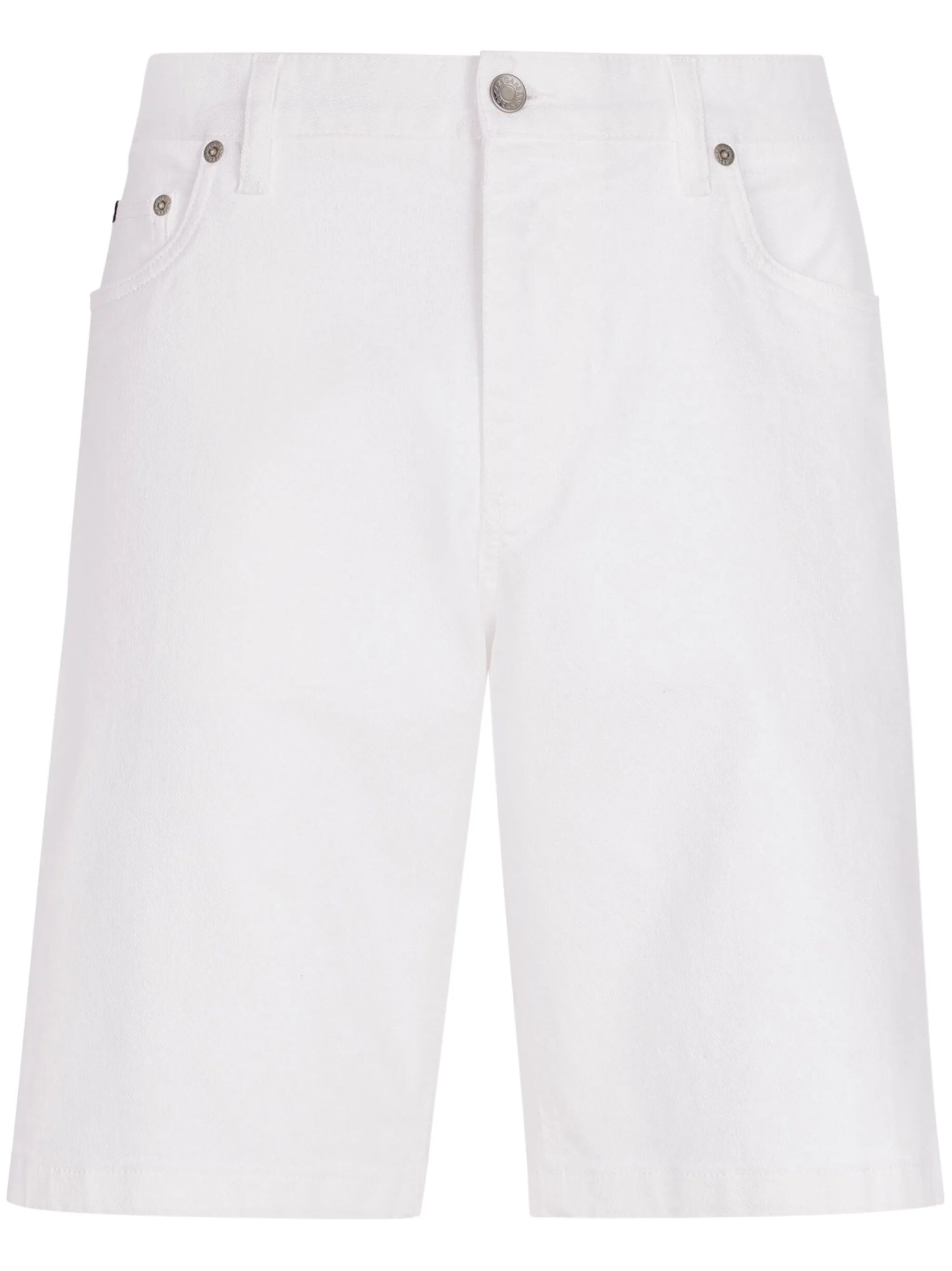 Jeans-Shorts mit Logo-Schild