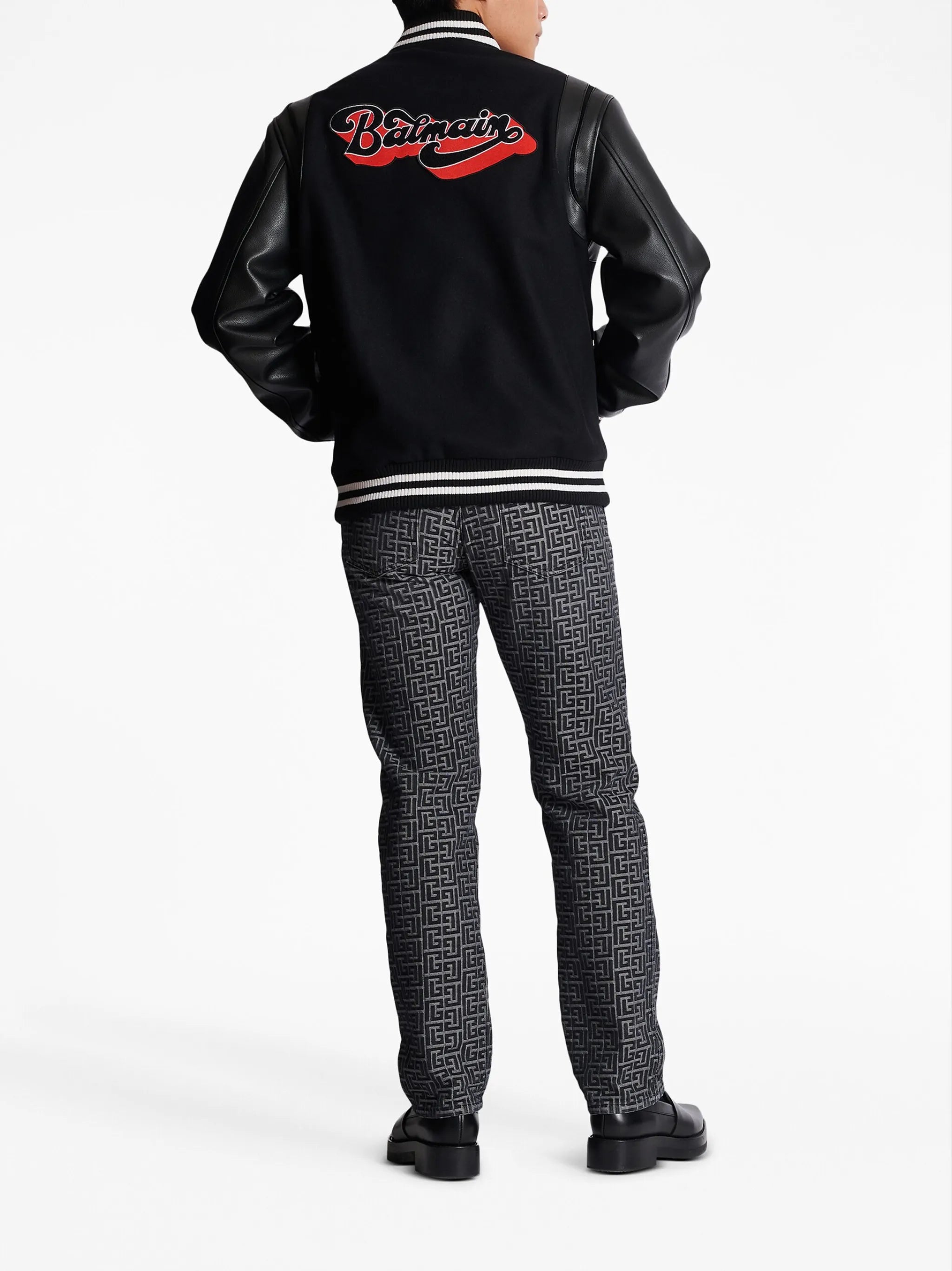 Bomber jacket with logo patch