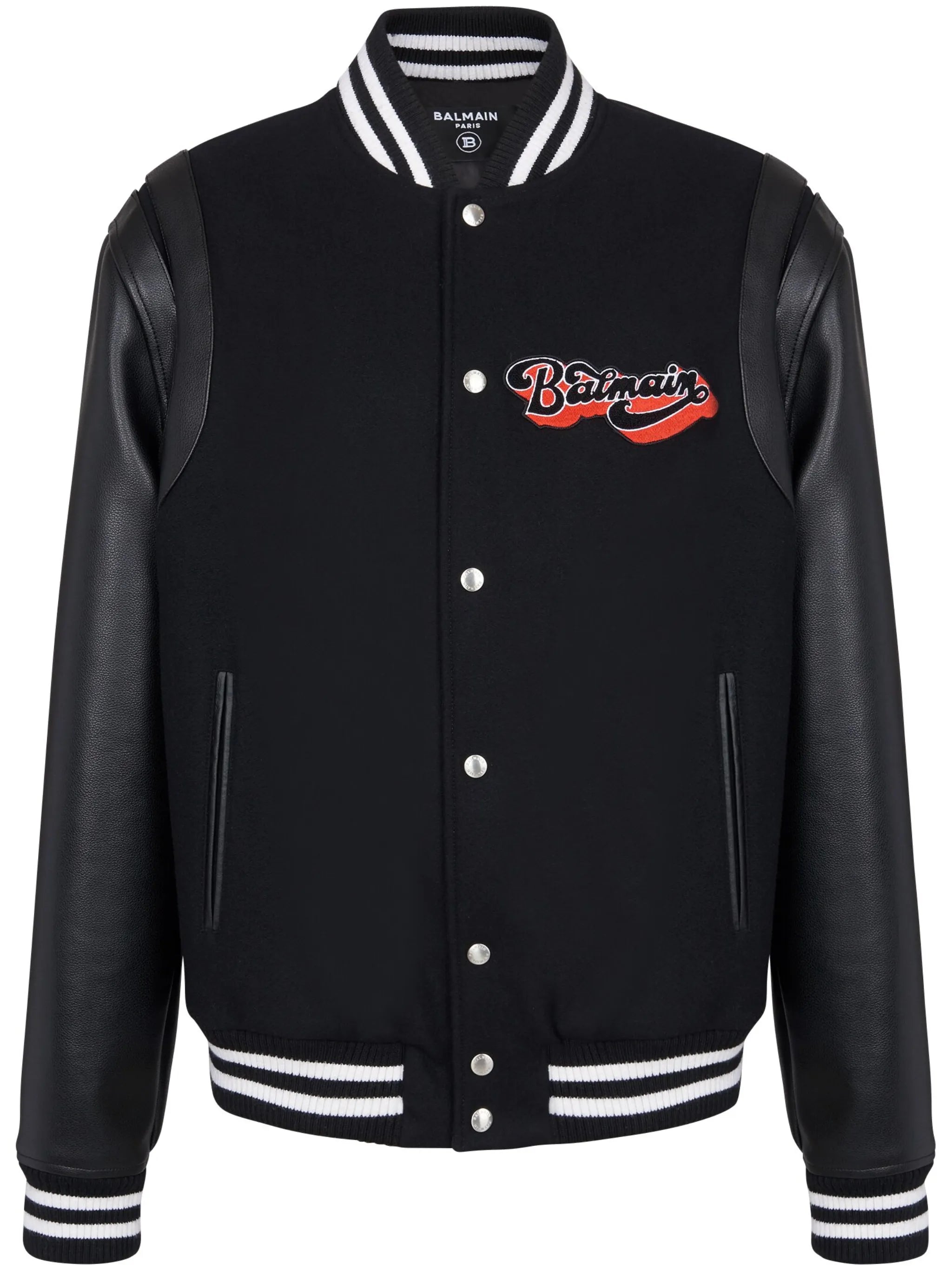 Bomber jacket with logo patch
