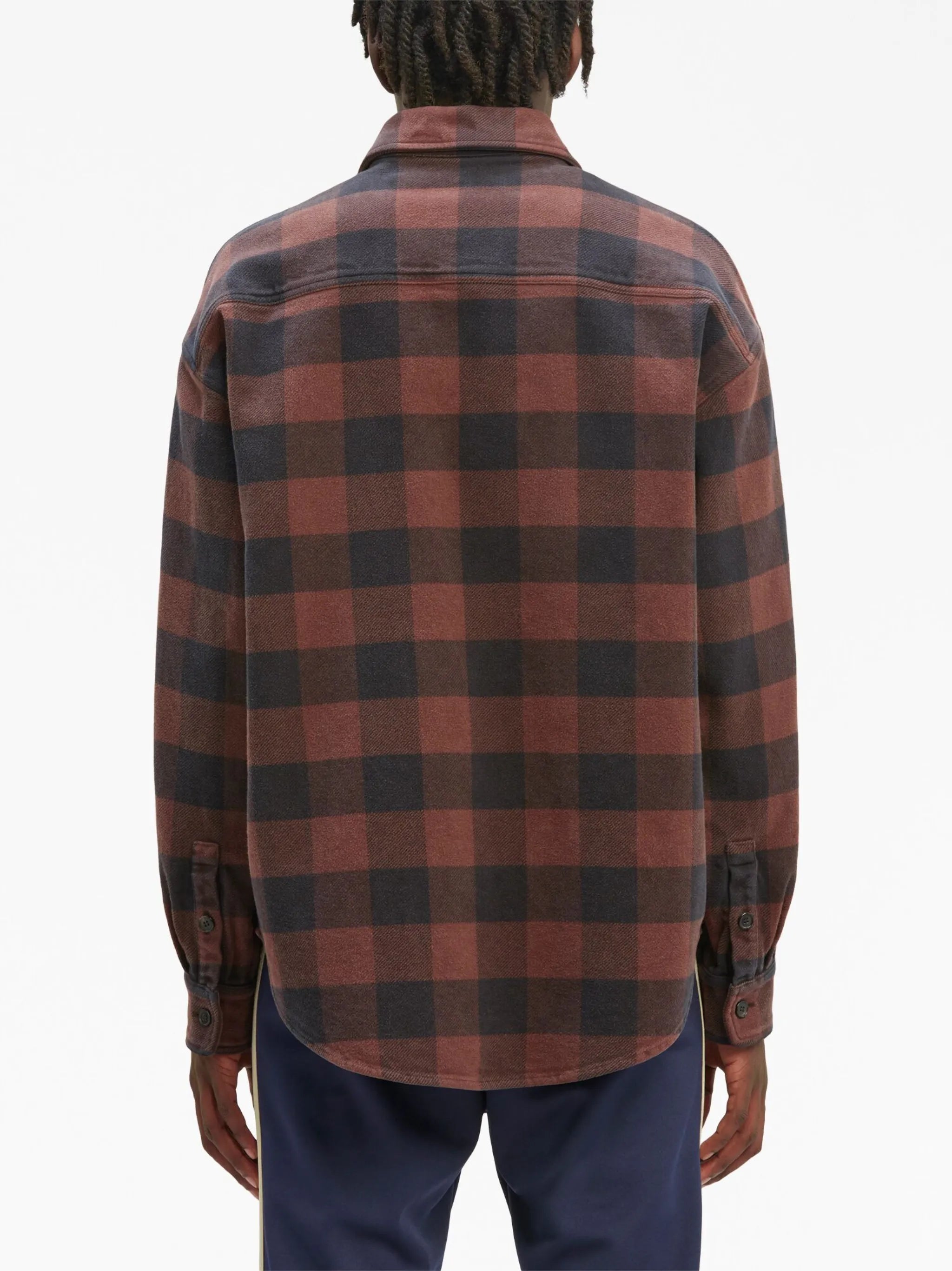 Kariertes Hemd mit Monogramm-Print