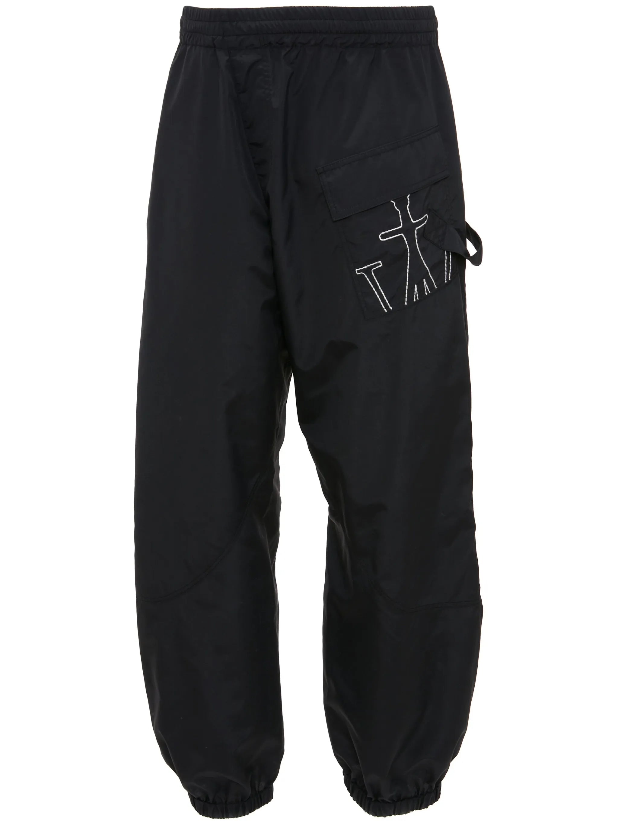 Jogging pants with anchor embroidery