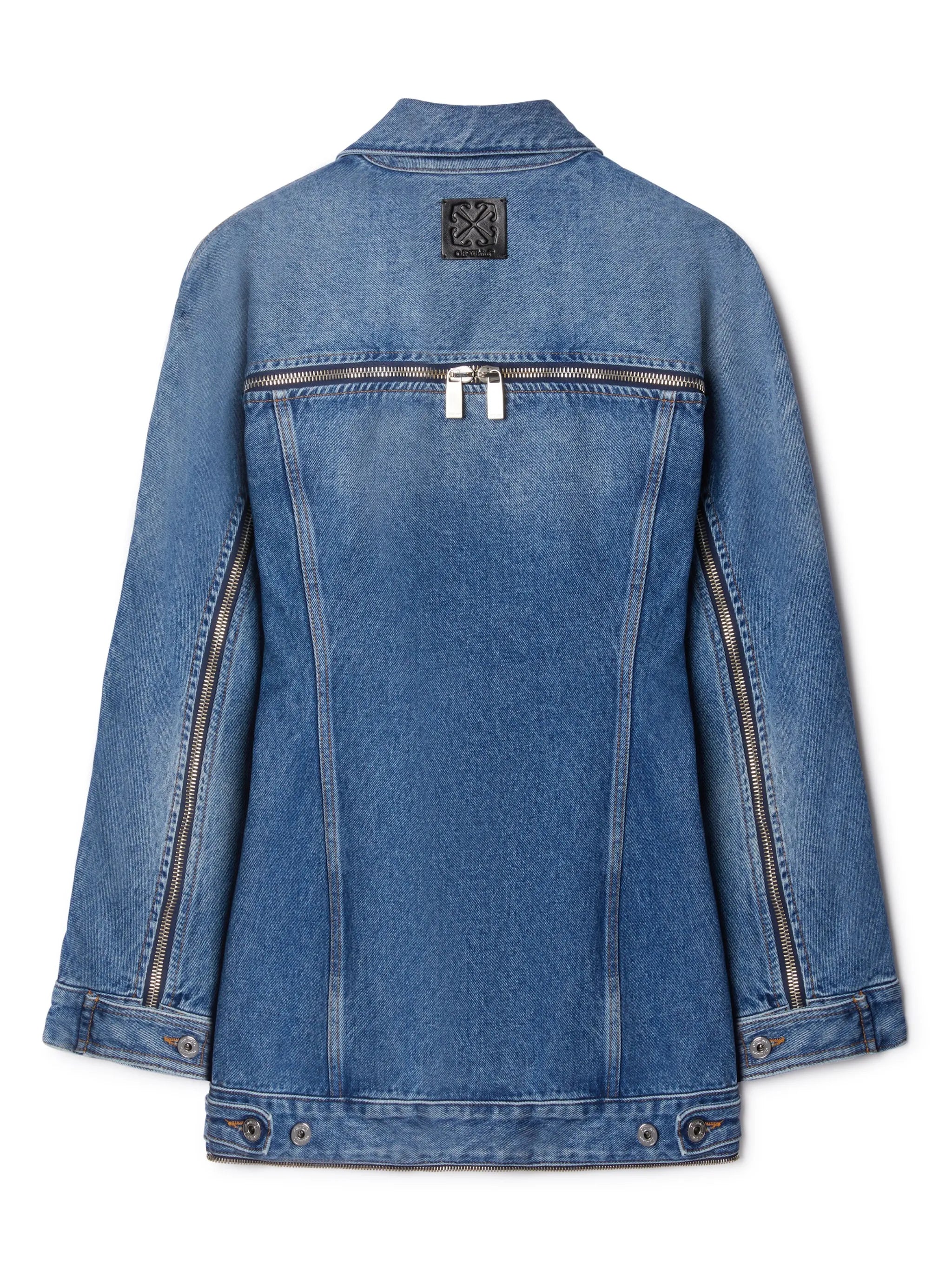 Jeans mini dress with zipper