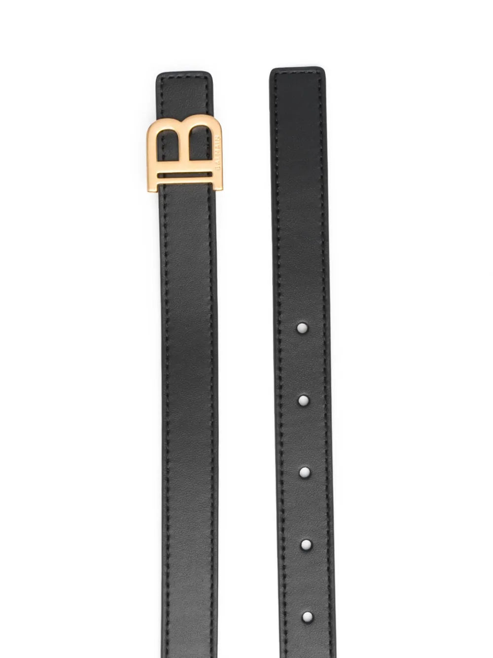 Belt with logo buckle