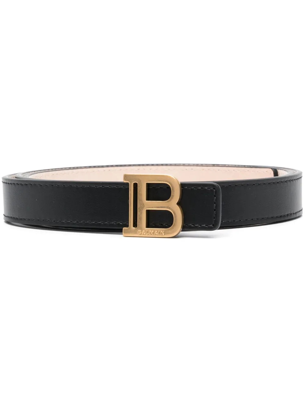 Belt with logo buckle
