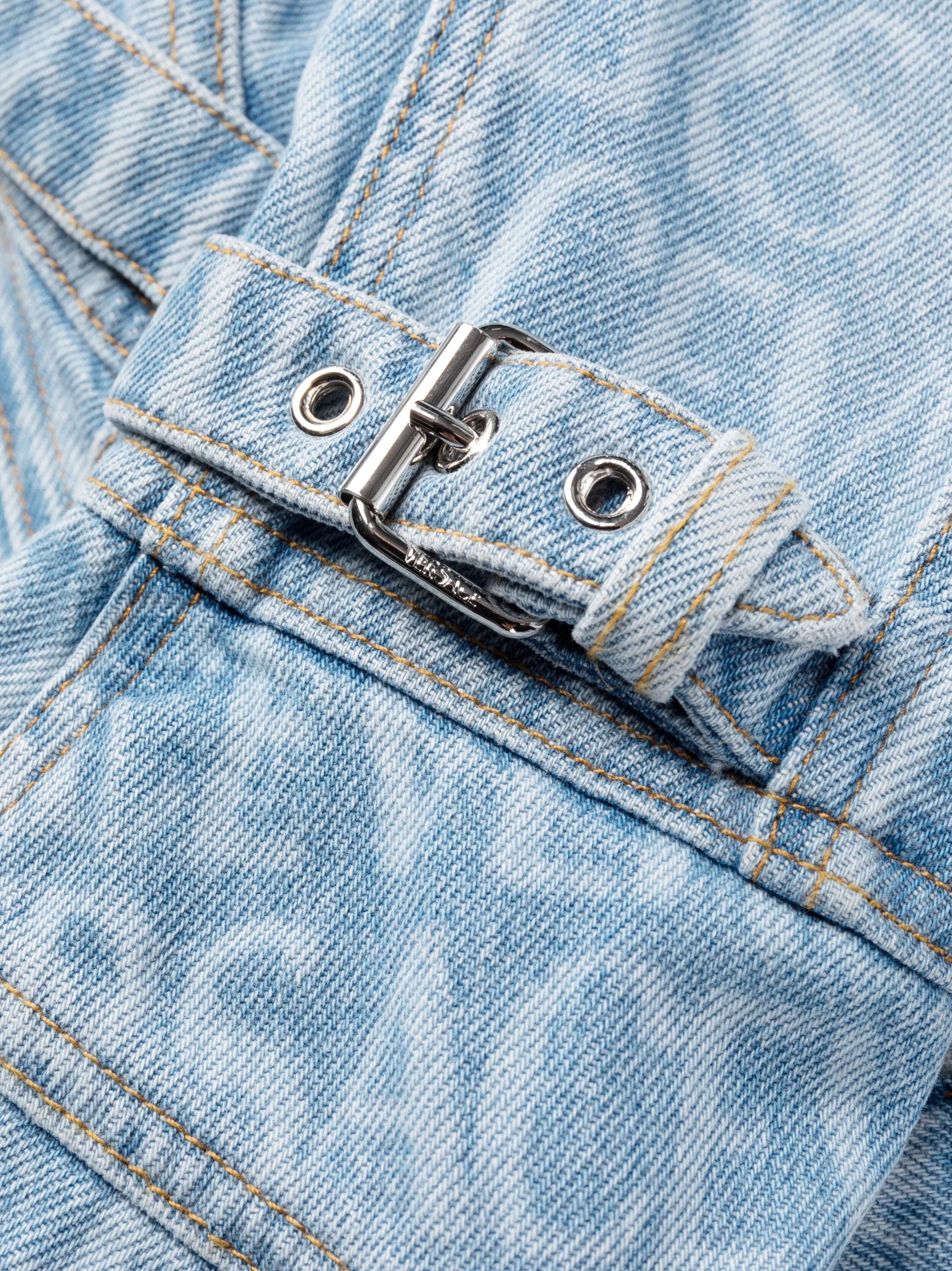 Versace Allover denim Minidress