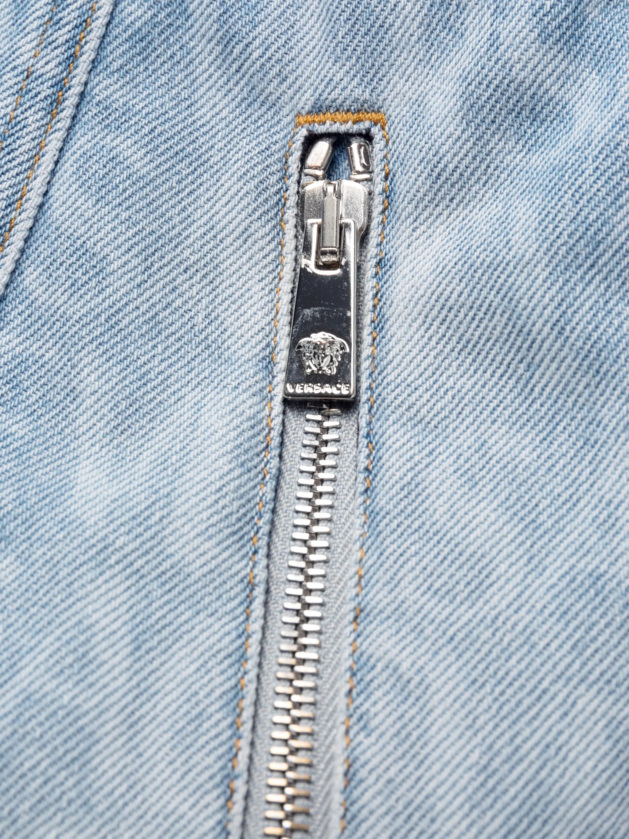 Versace Allover denim Minidress