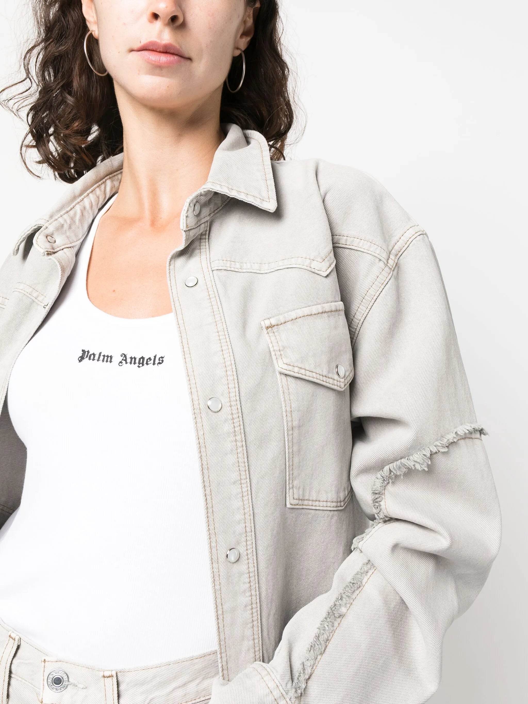 Ribbed tank top with logo print