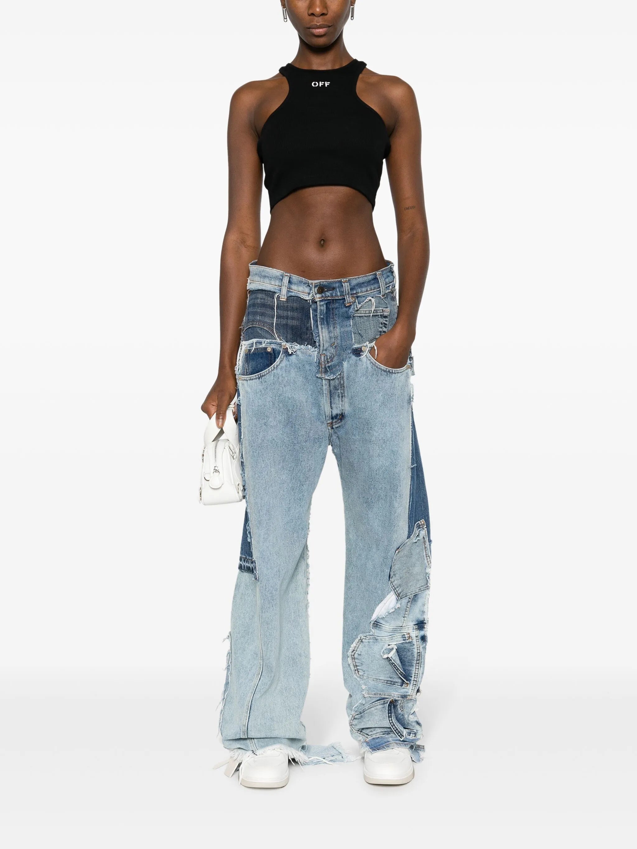 Ribbed Off-Stamp Cropped Top