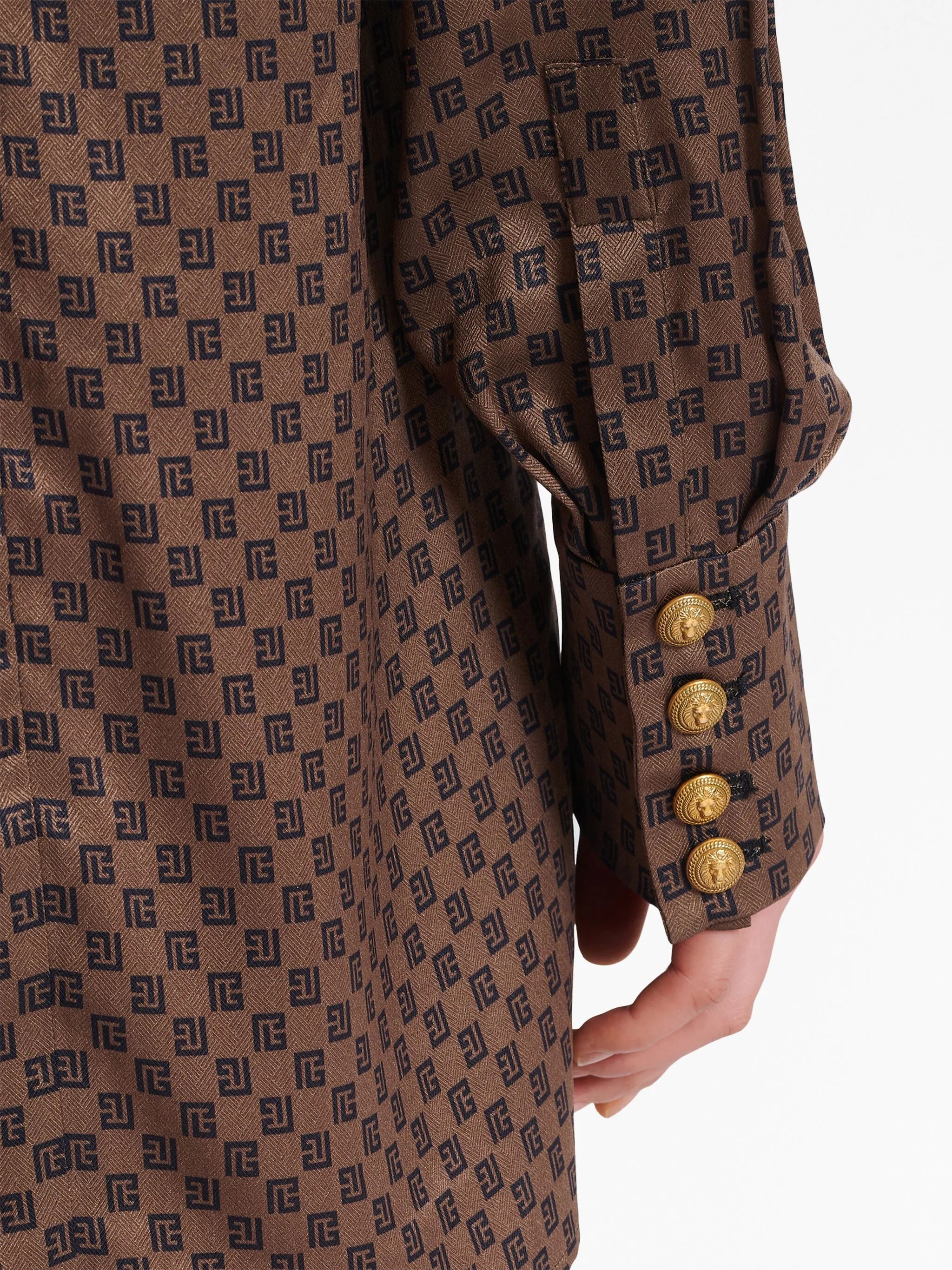 Kleid mit Monogramm-Print