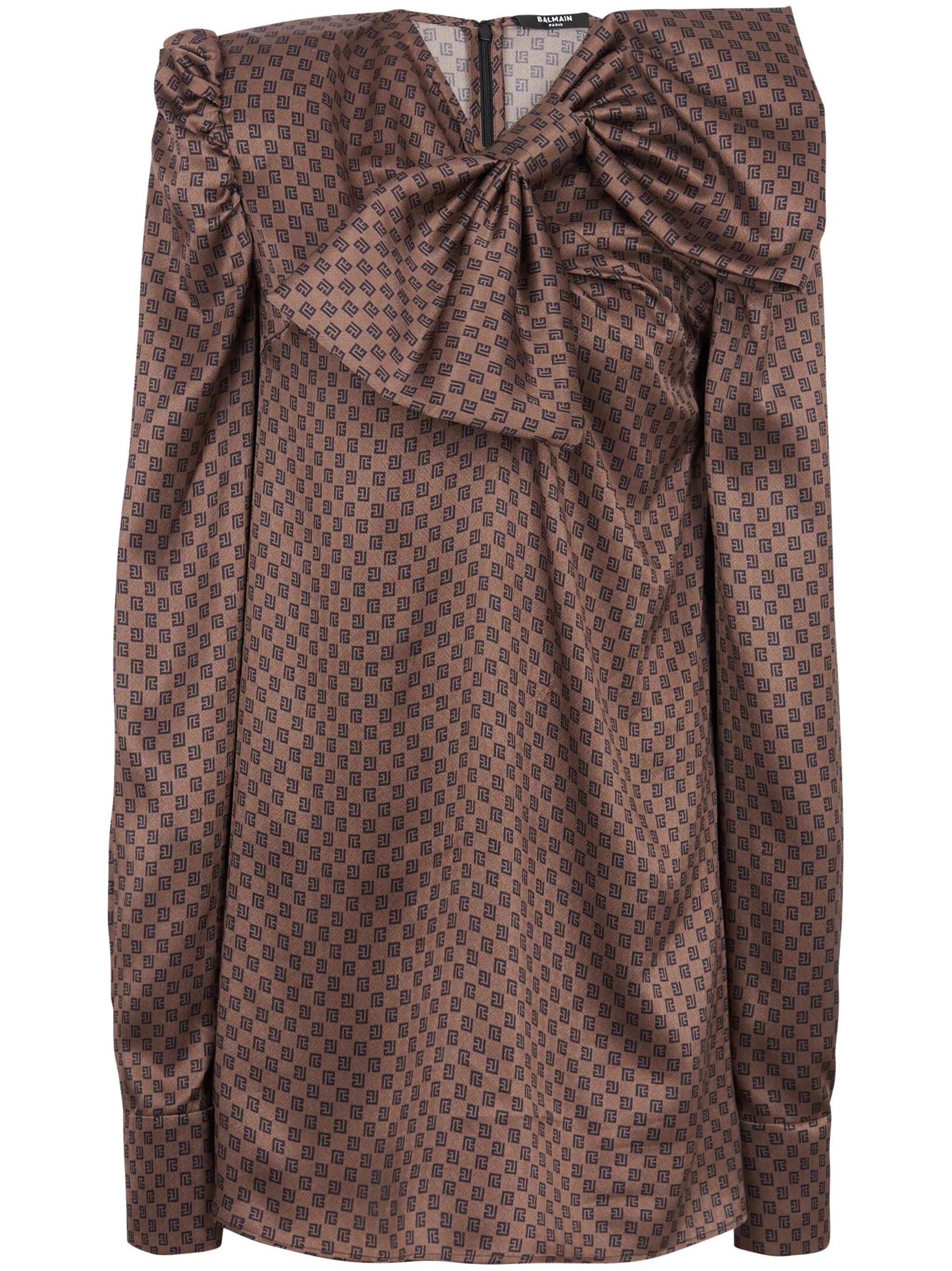 Kleid mit Monogramm-Print