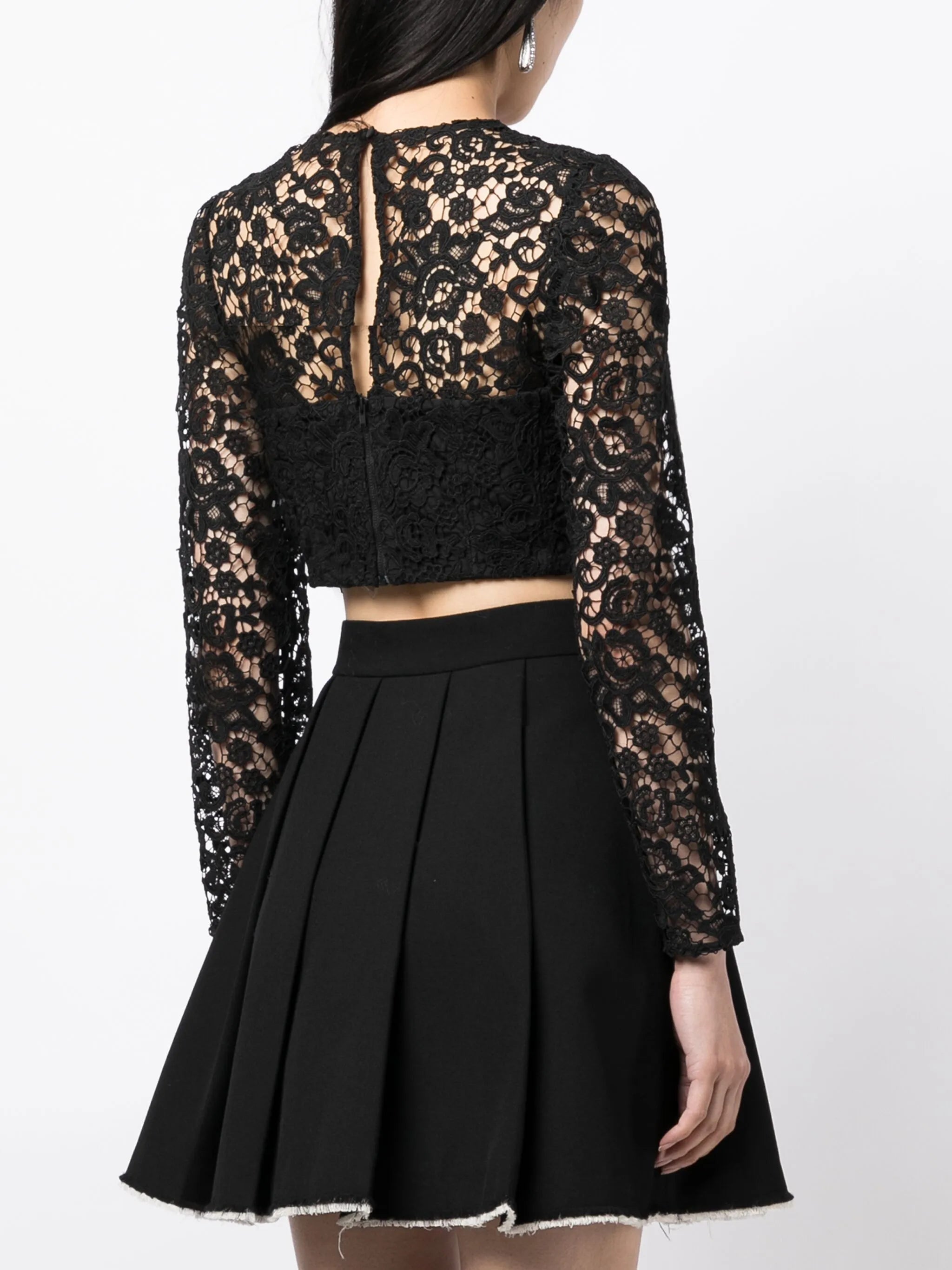 Cropped top with lacing