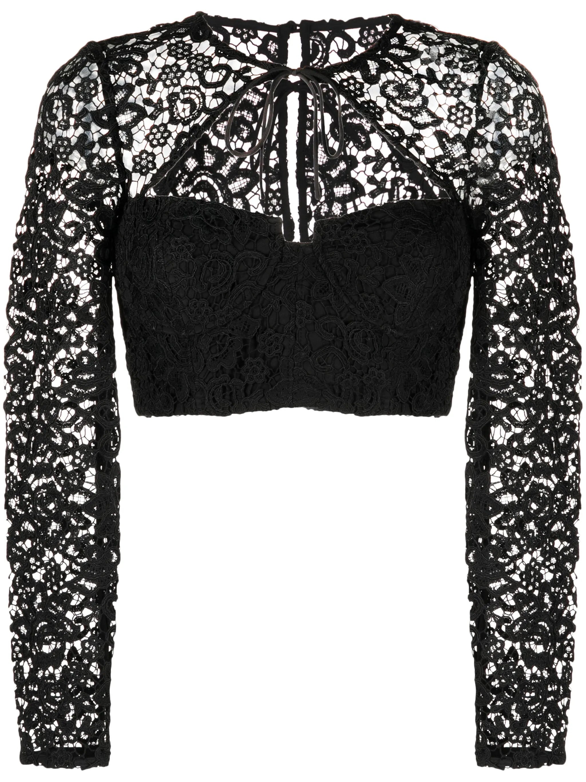 Cropped top with lacing