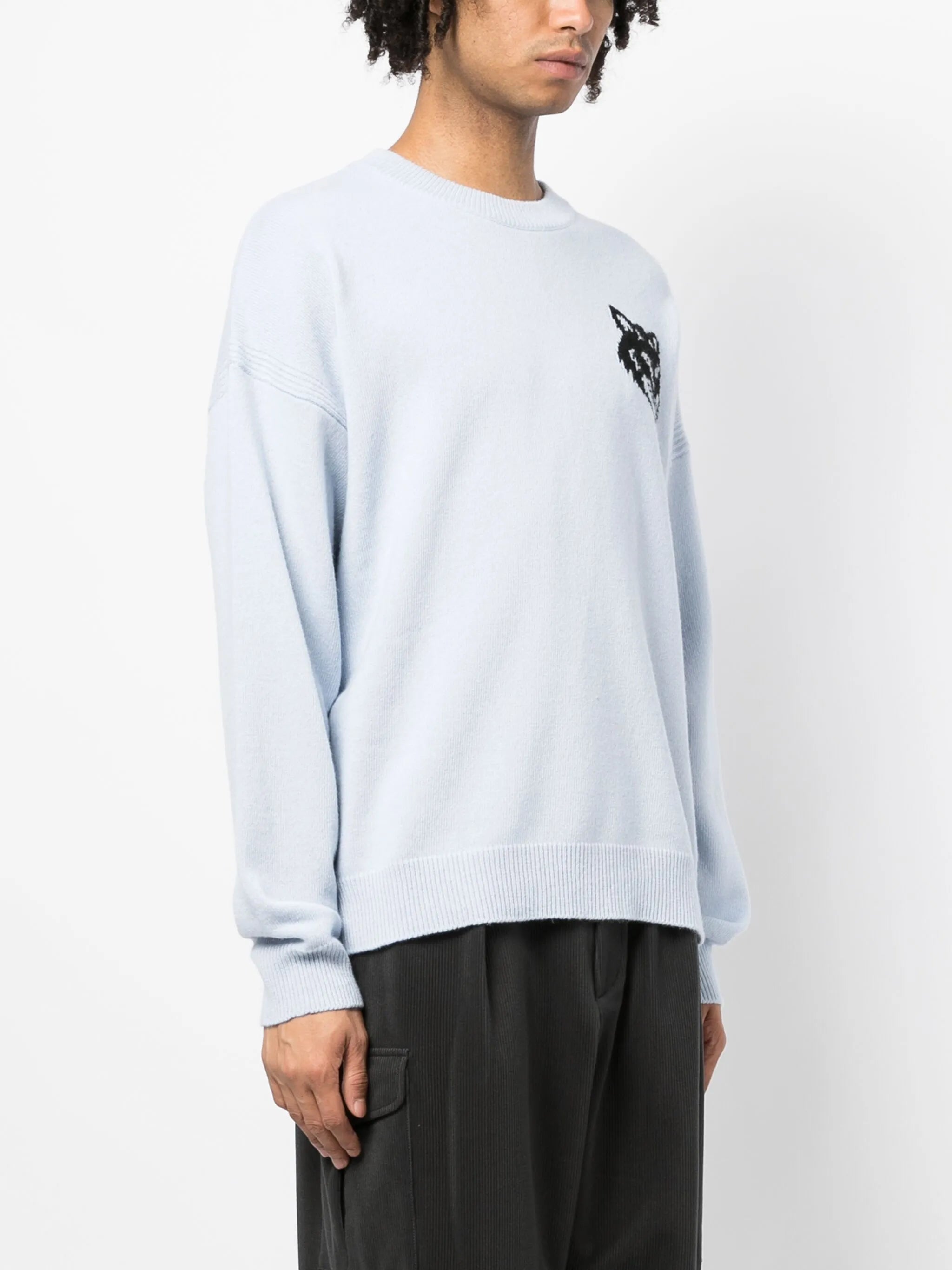 Pullover mit Intarsien-Logo