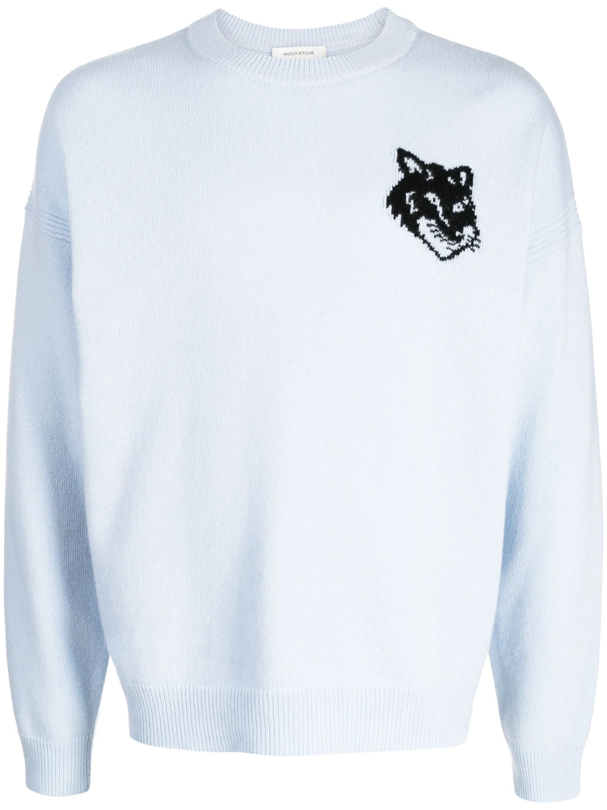 Pullover mit Intarsien-Logo
