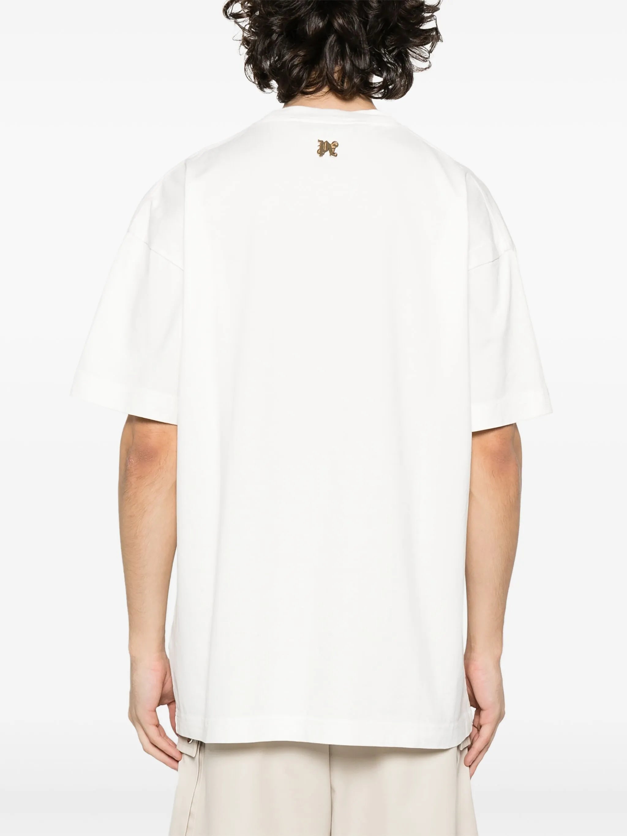 Burning T-Shirt mit Monogramm-Print