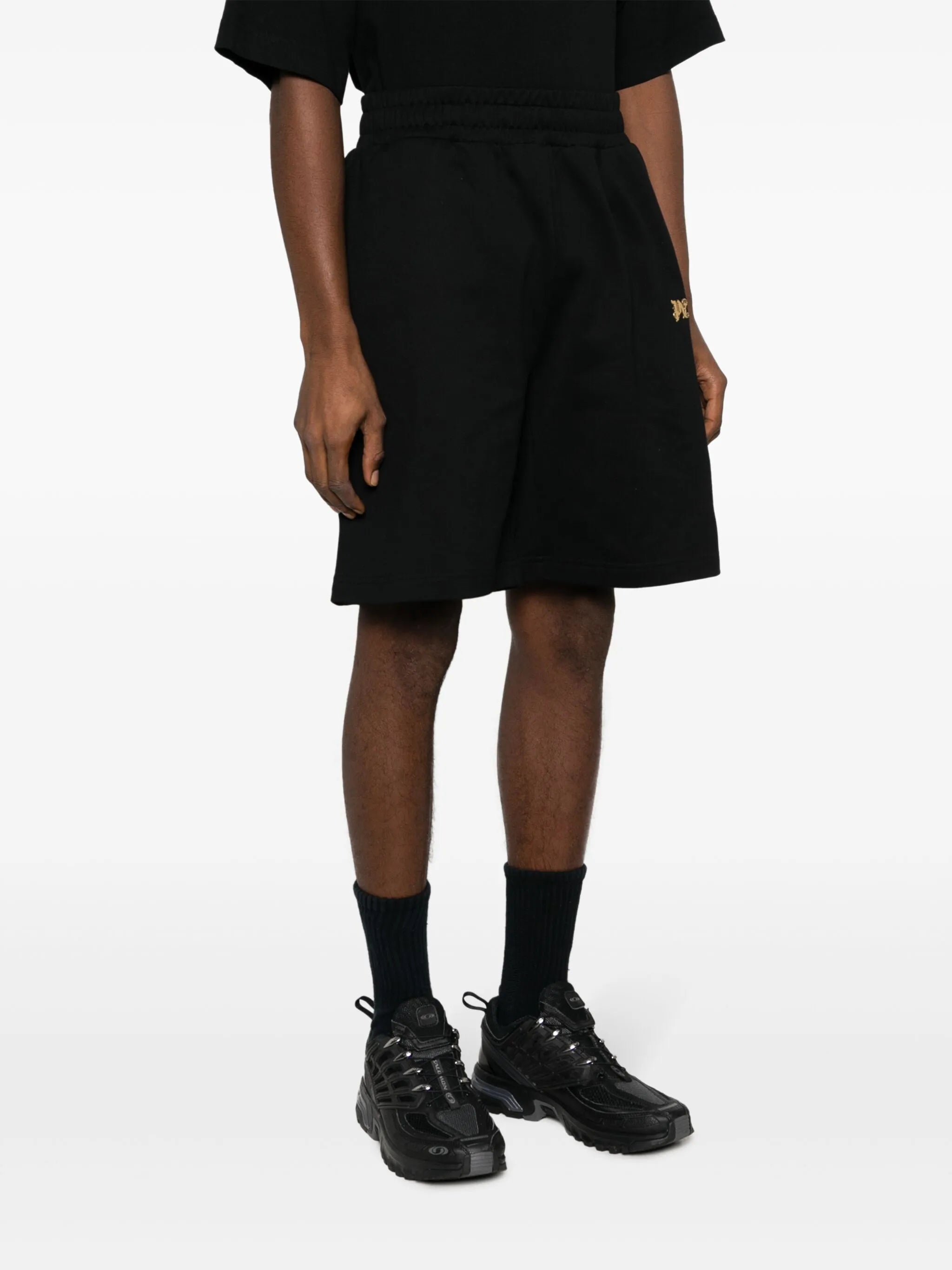 Joggingshorts mit Monogramm-Schild