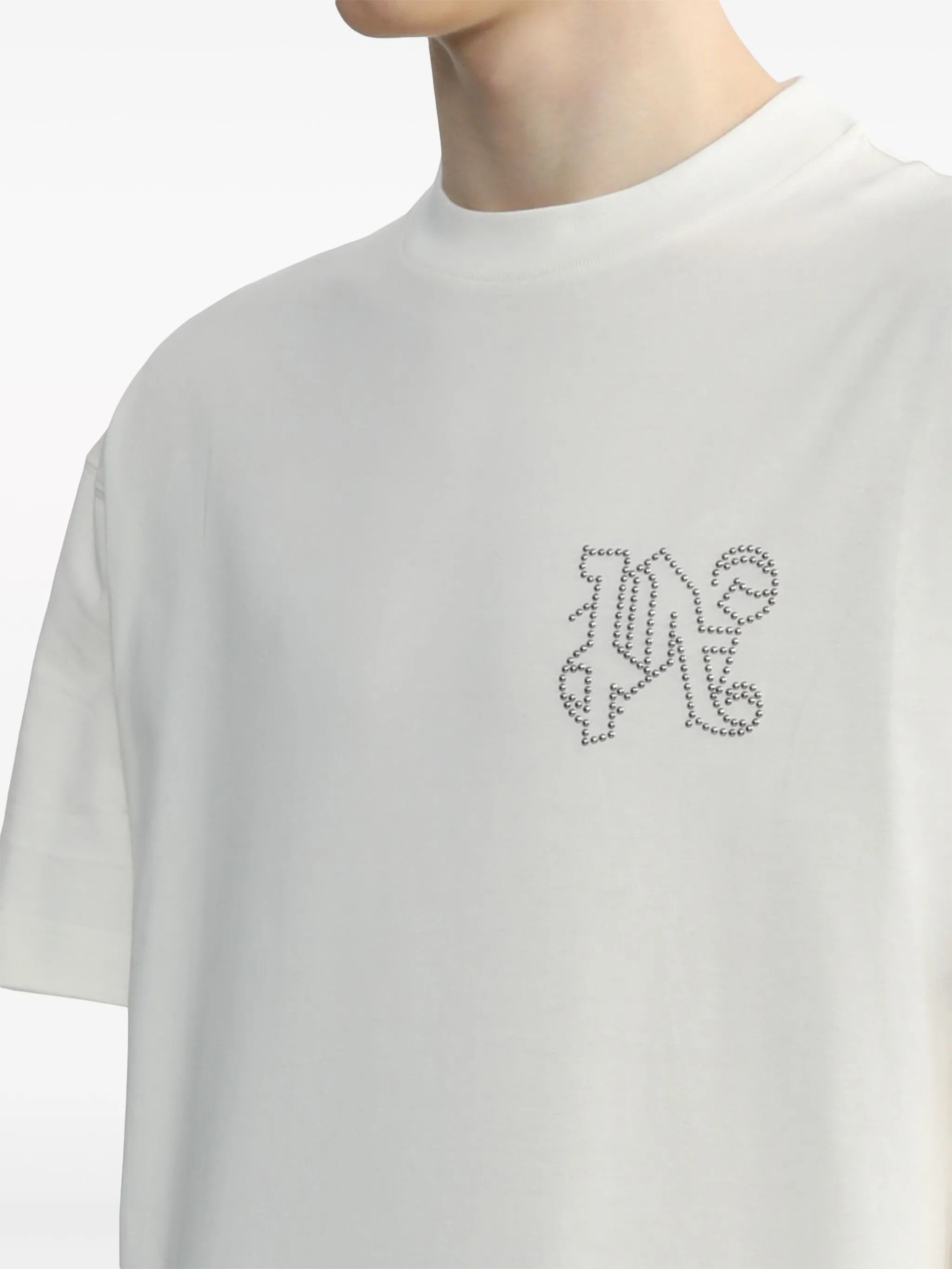 T-Shirt mit Nieten-Logo
