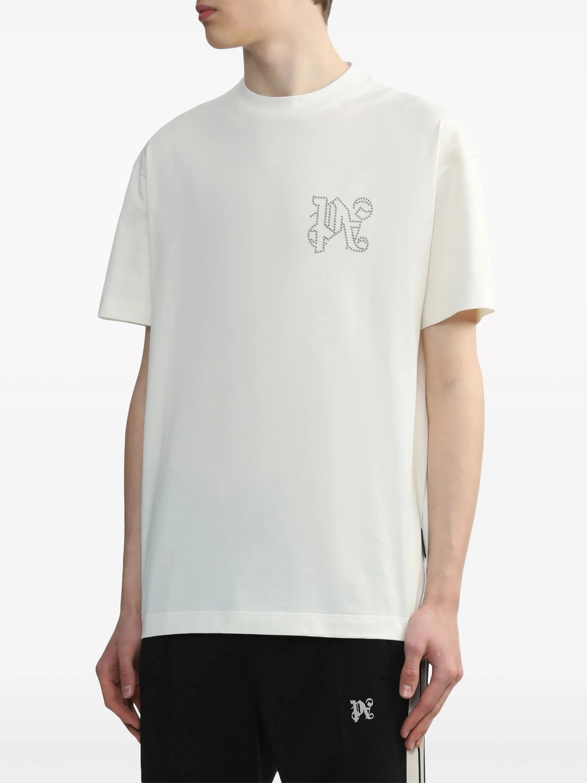 T-Shirt mit Nieten-Logo