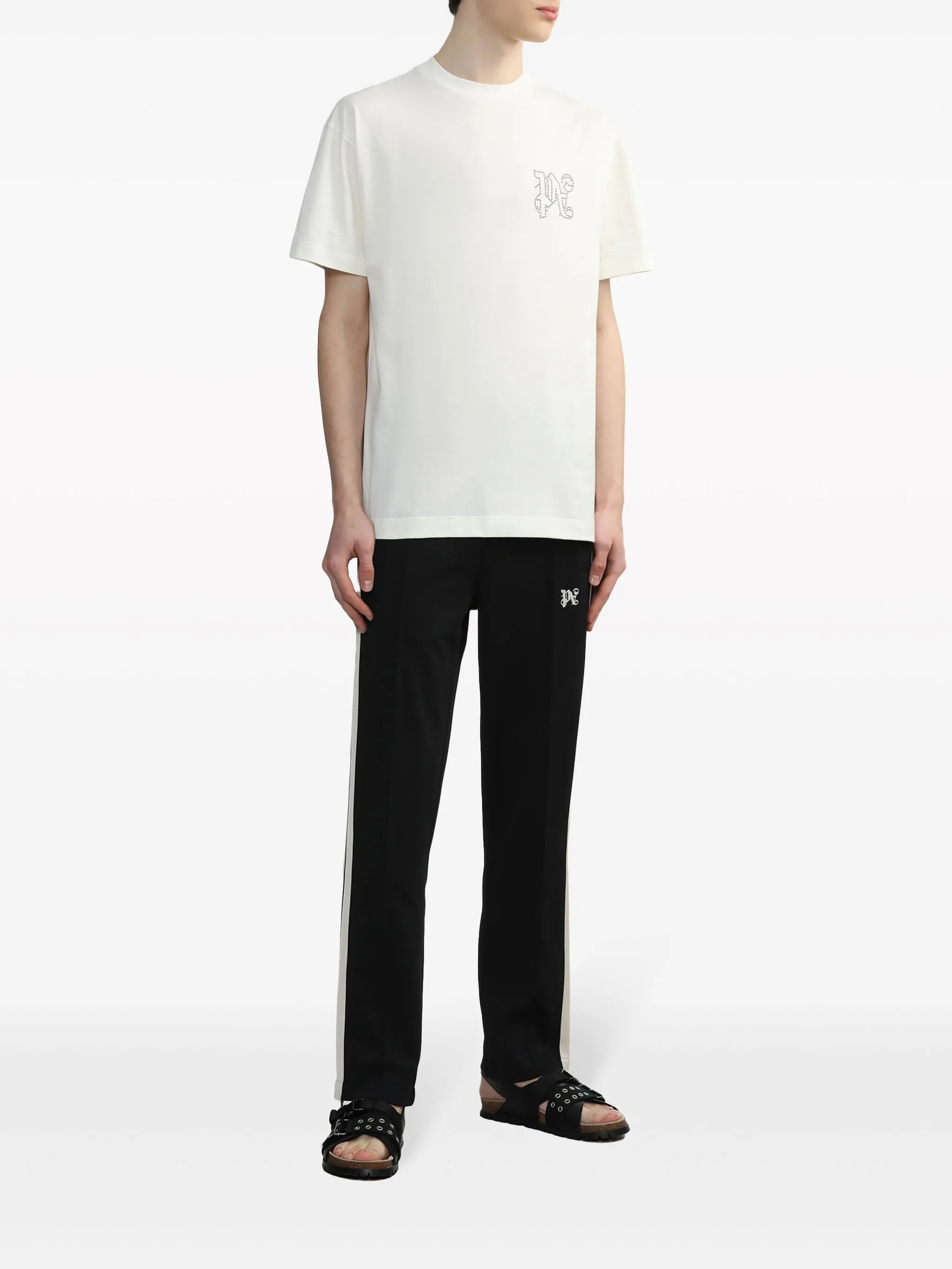 T-Shirt mit Nieten-Logo