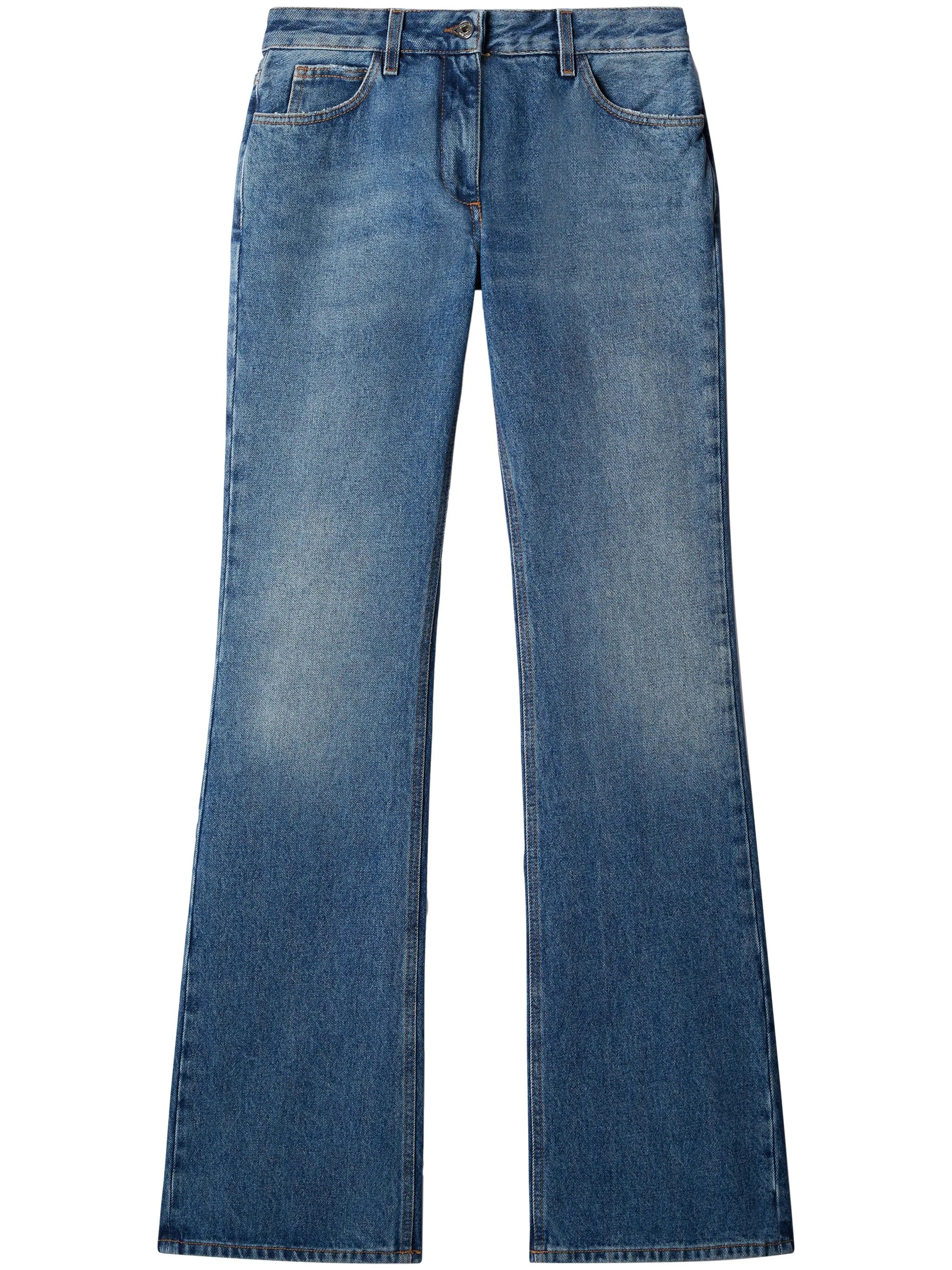Halbhohe Schlagjeans