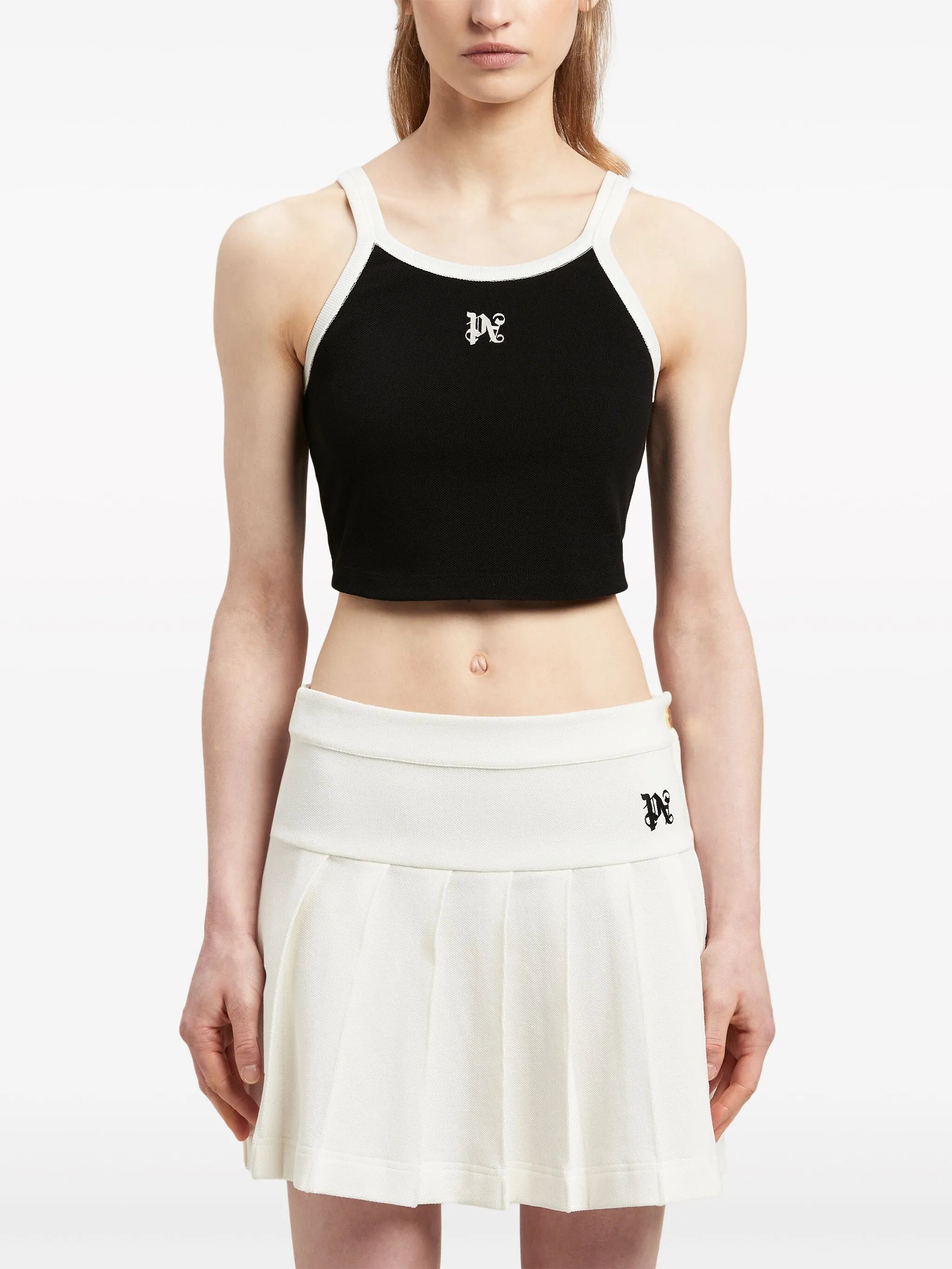 Cropped-Top mit Monogramm