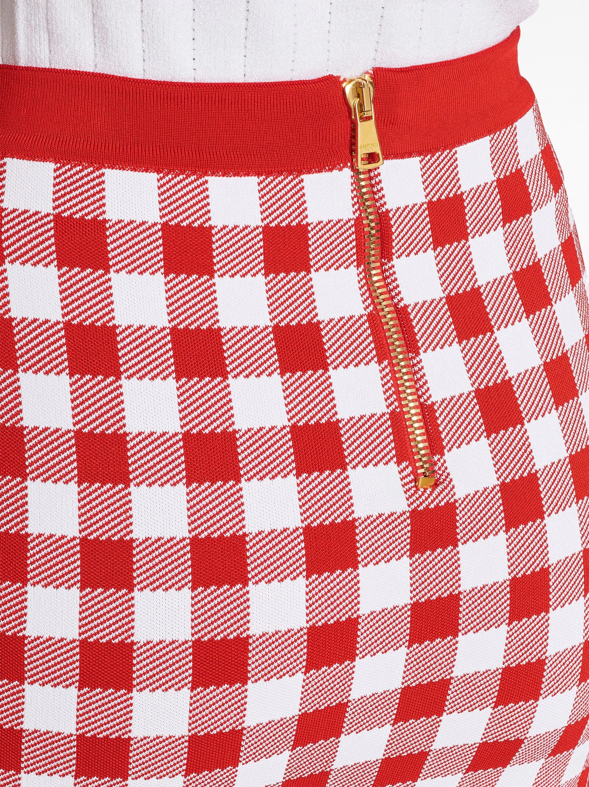 Mini skirt with Vichy check pattern