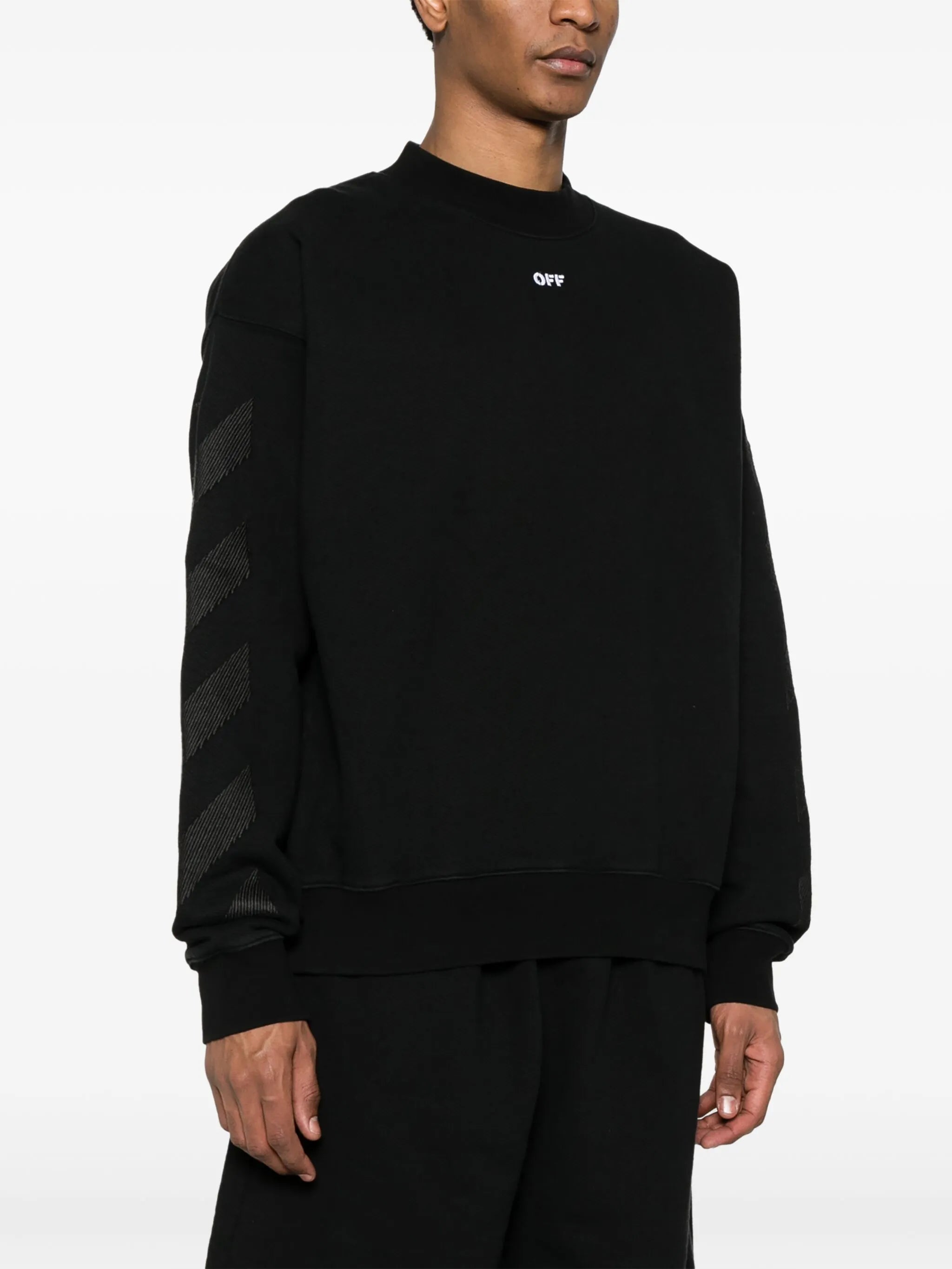 Sweatshirt mit diagonalen Streifen