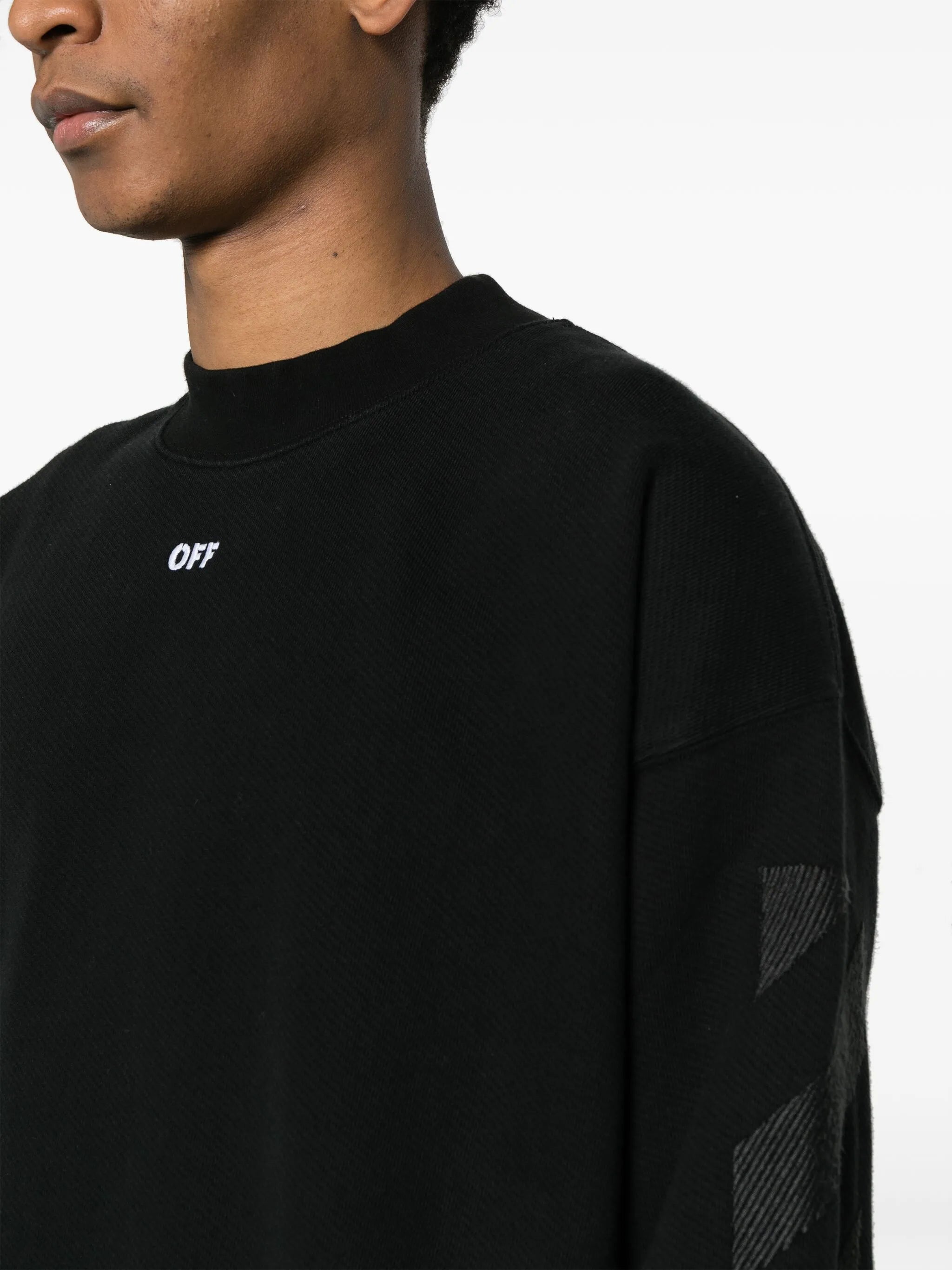 Sweatshirt mit diagonalen Streifen