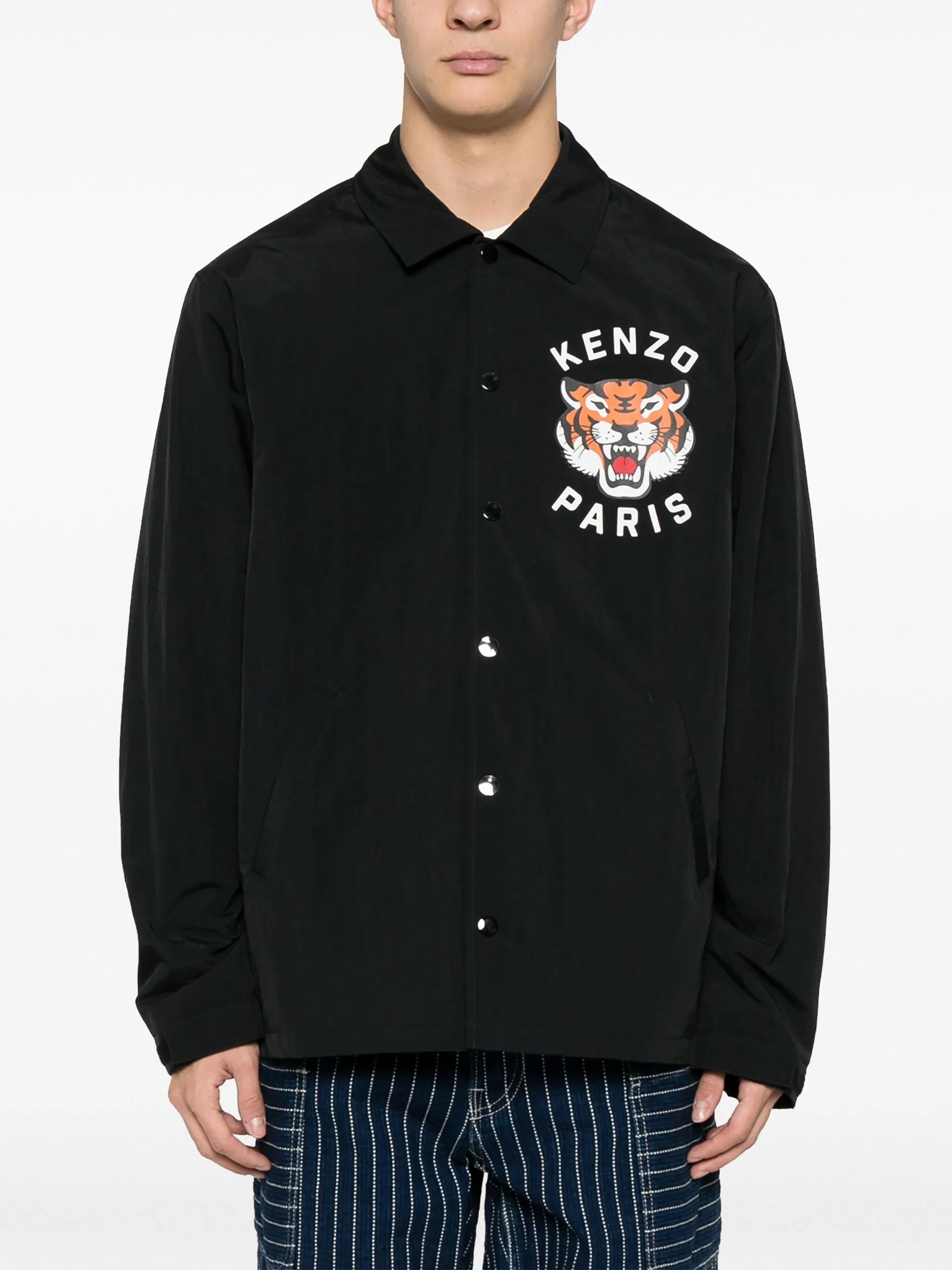 Wasserabweisende Jacke mit Tiger-Print