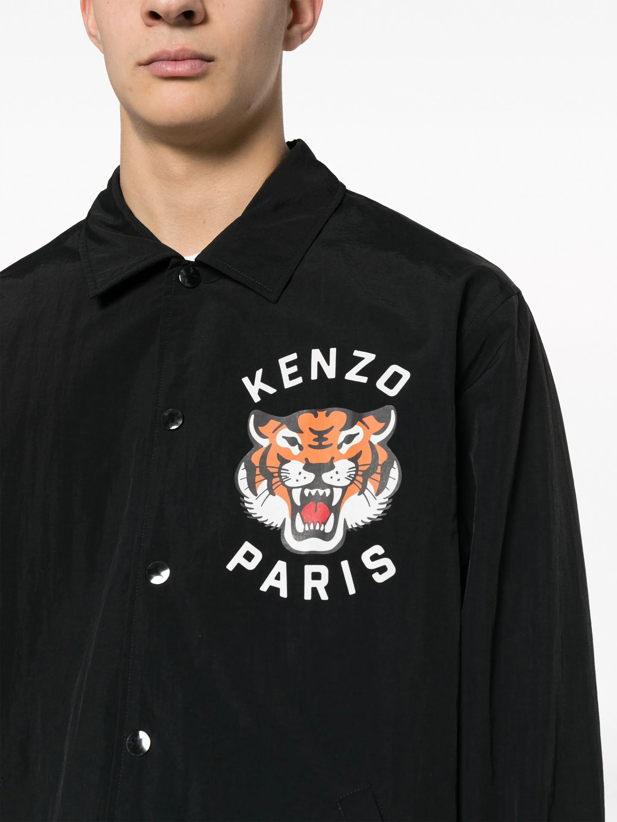 Wasserabweisende Jacke mit Tiger-Print