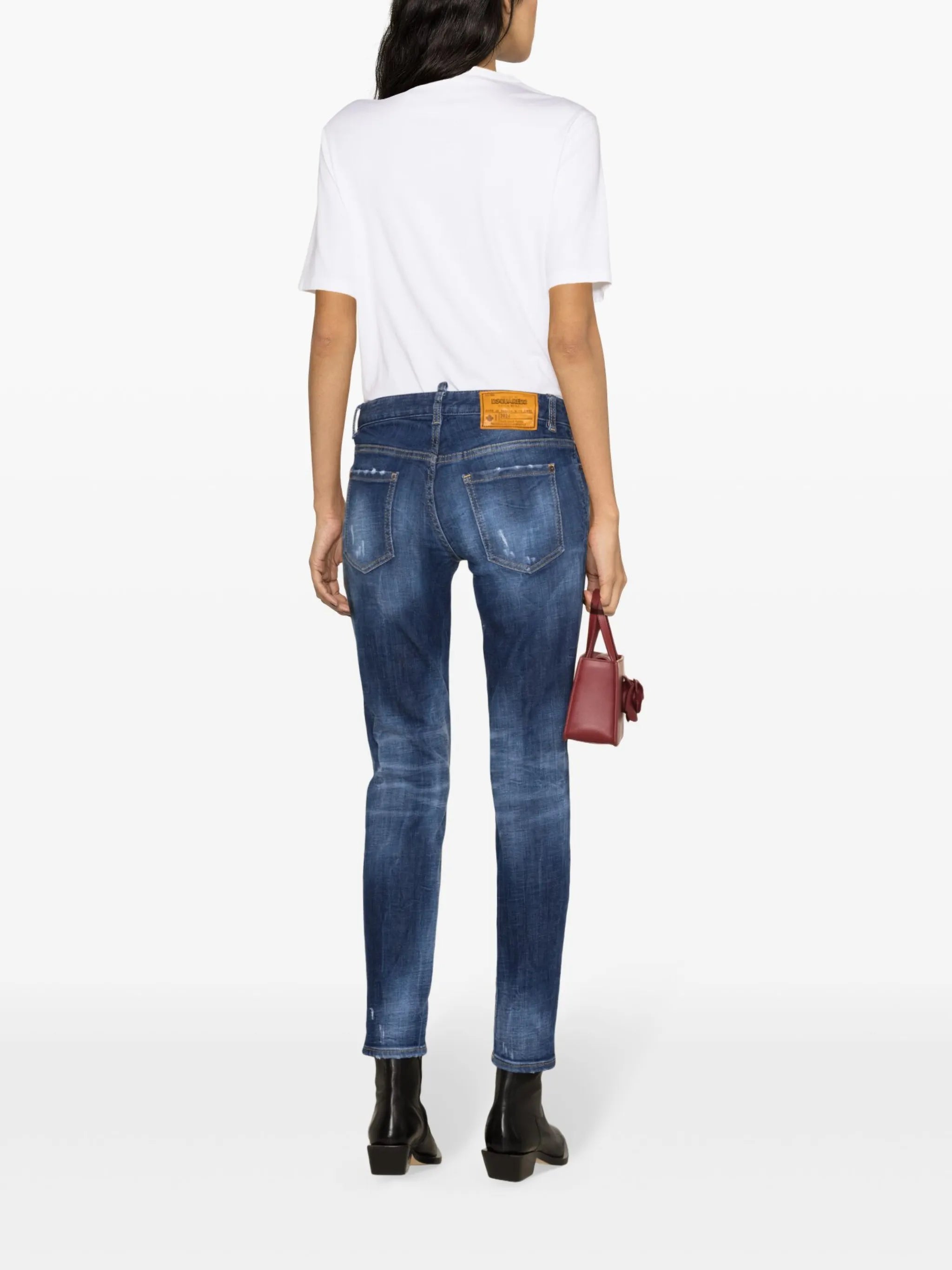 Tief sitzende Skinny-Jeans
