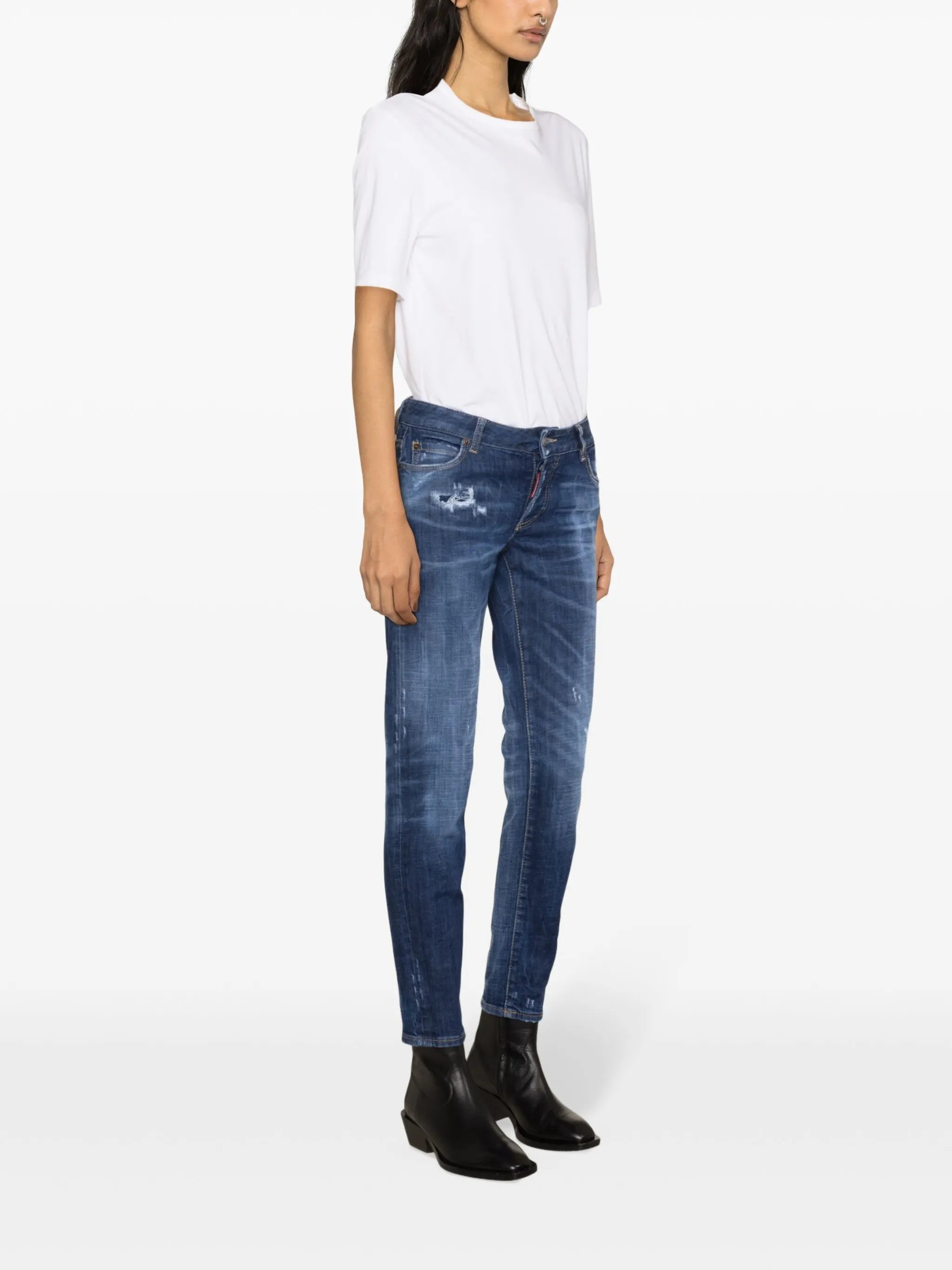 Tief sitzende Skinny-Jeans